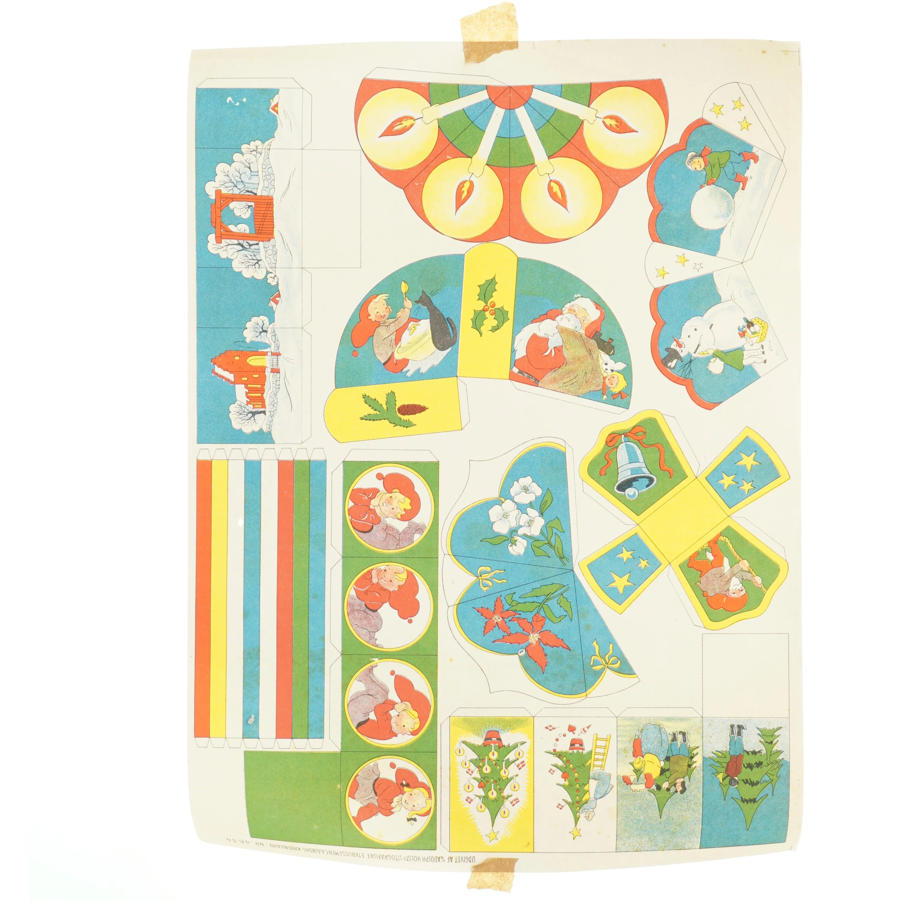 Vintage papirklip, jule klip (str. 46x34 cm)