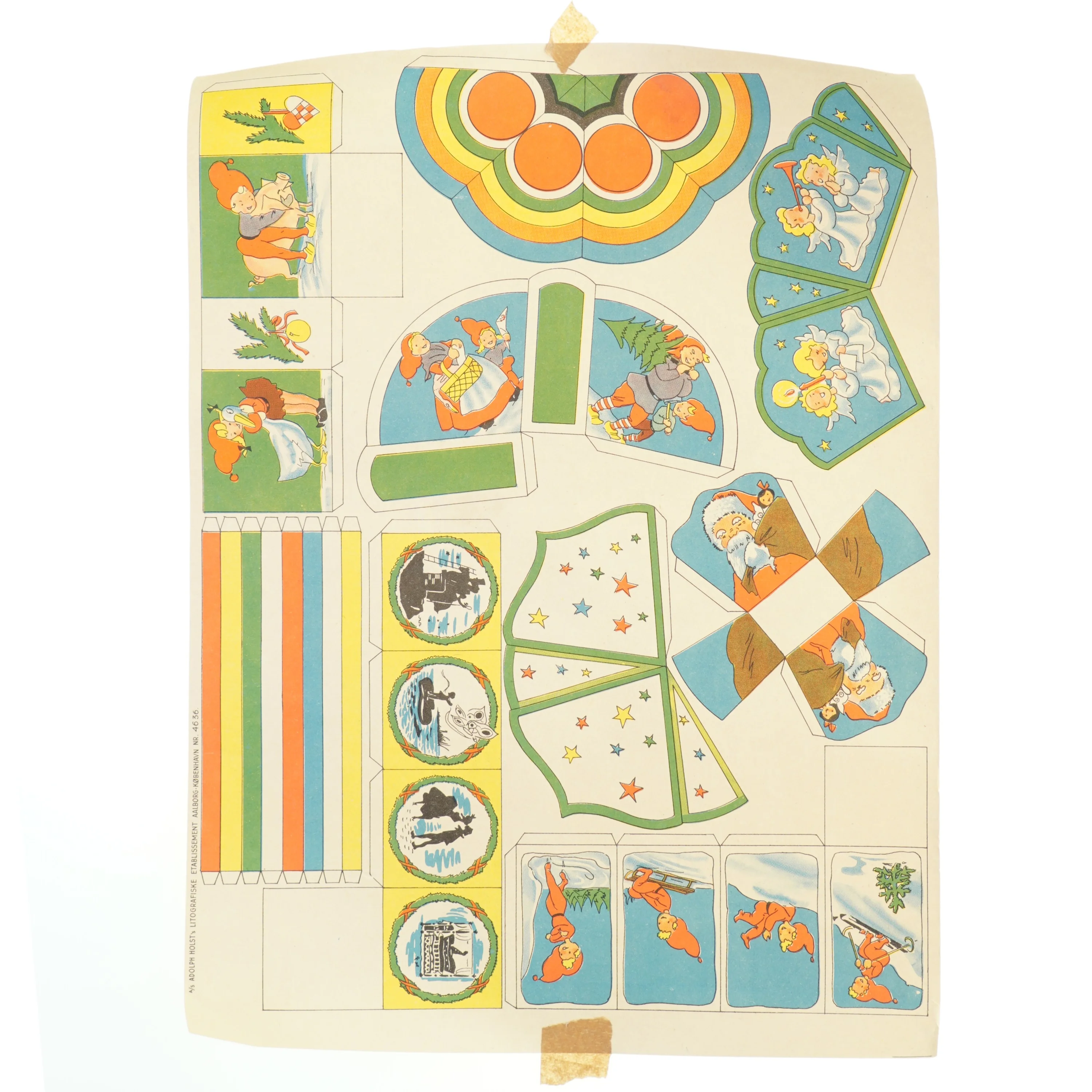 Vintage papirklip, jule klip (str. 46x34 cm)