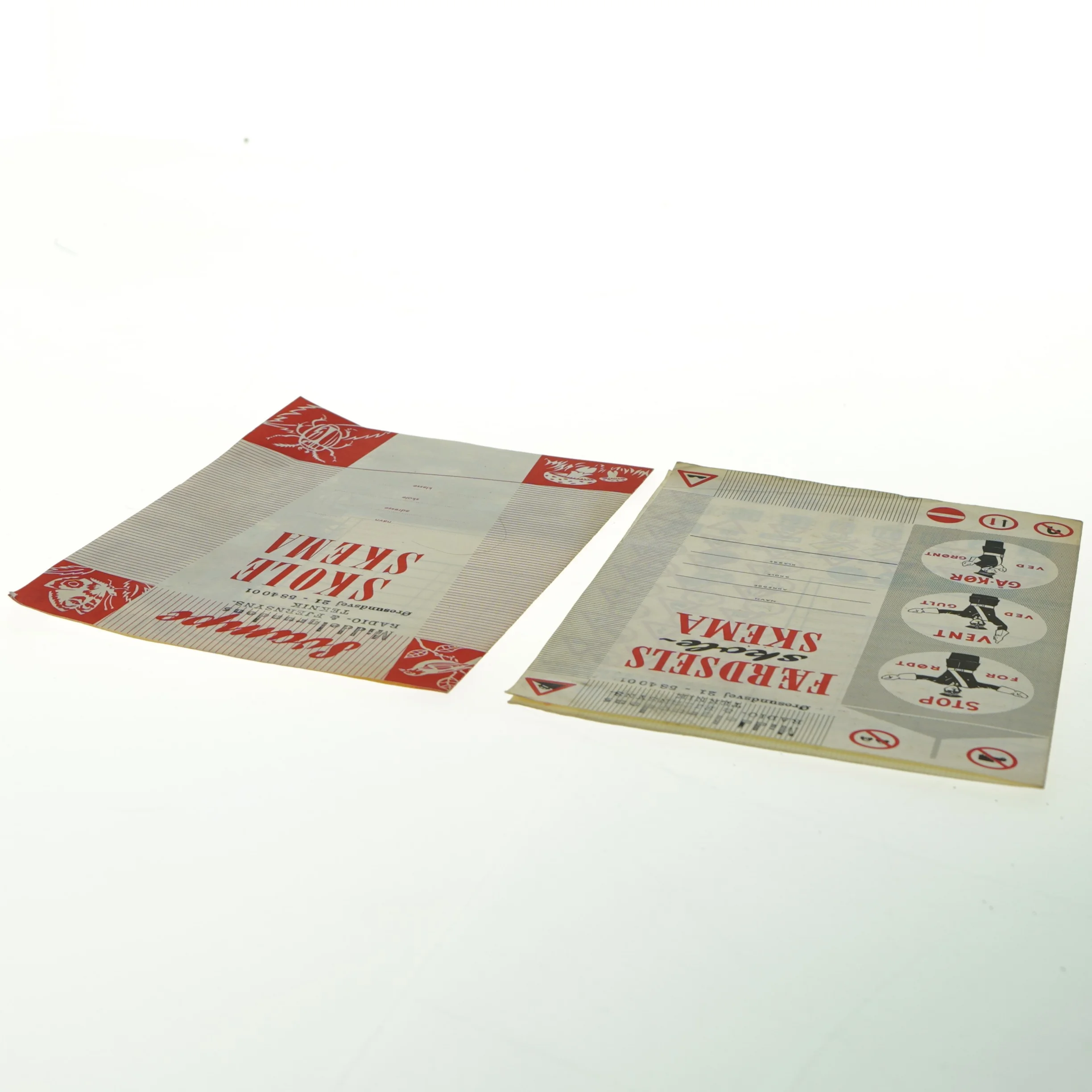 Vintage Skoleskema Plakater (str. 21x14 cm)