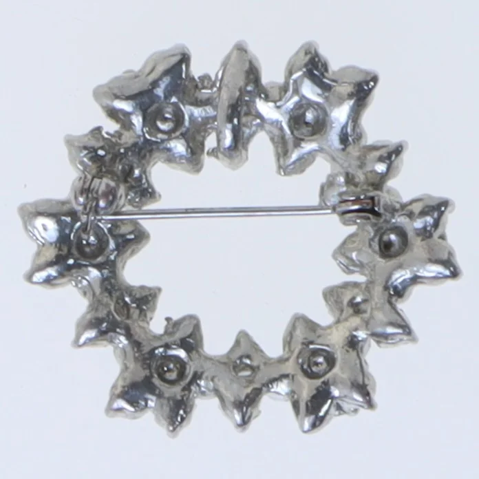 Brosche med glassten (str. 4 cm)