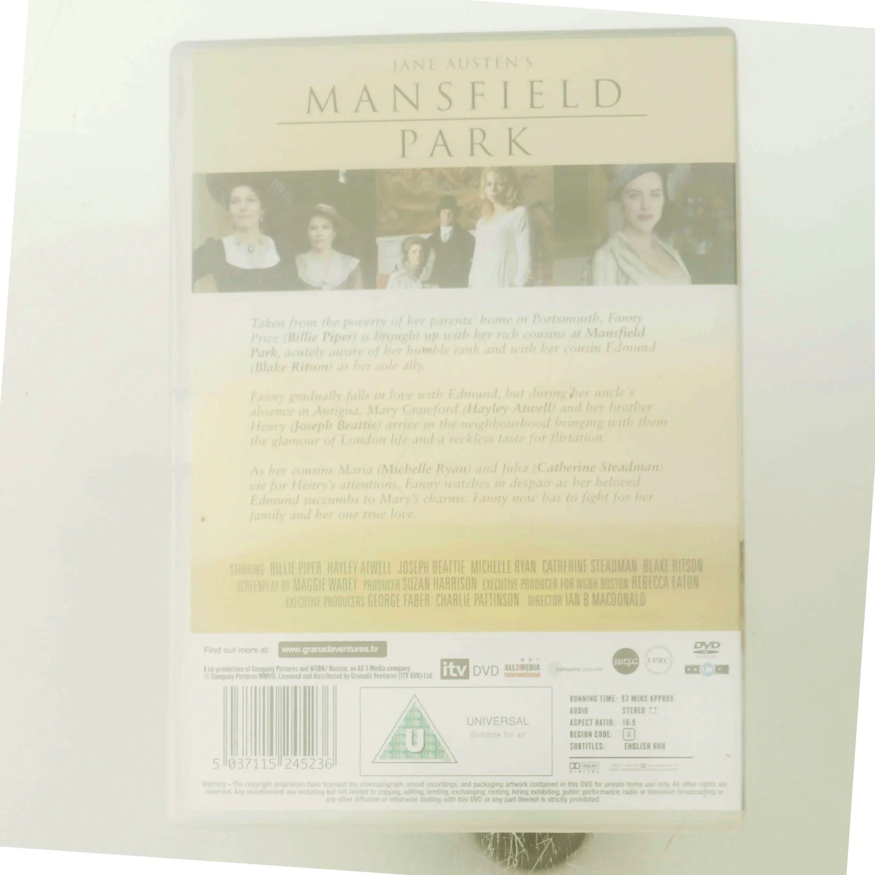 Mansfield Park med Billie Piper (DVD)