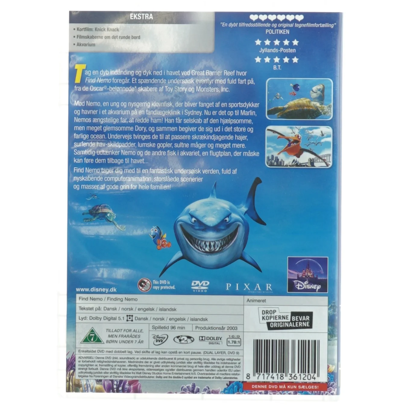 Find Nemo DVD fra Disney