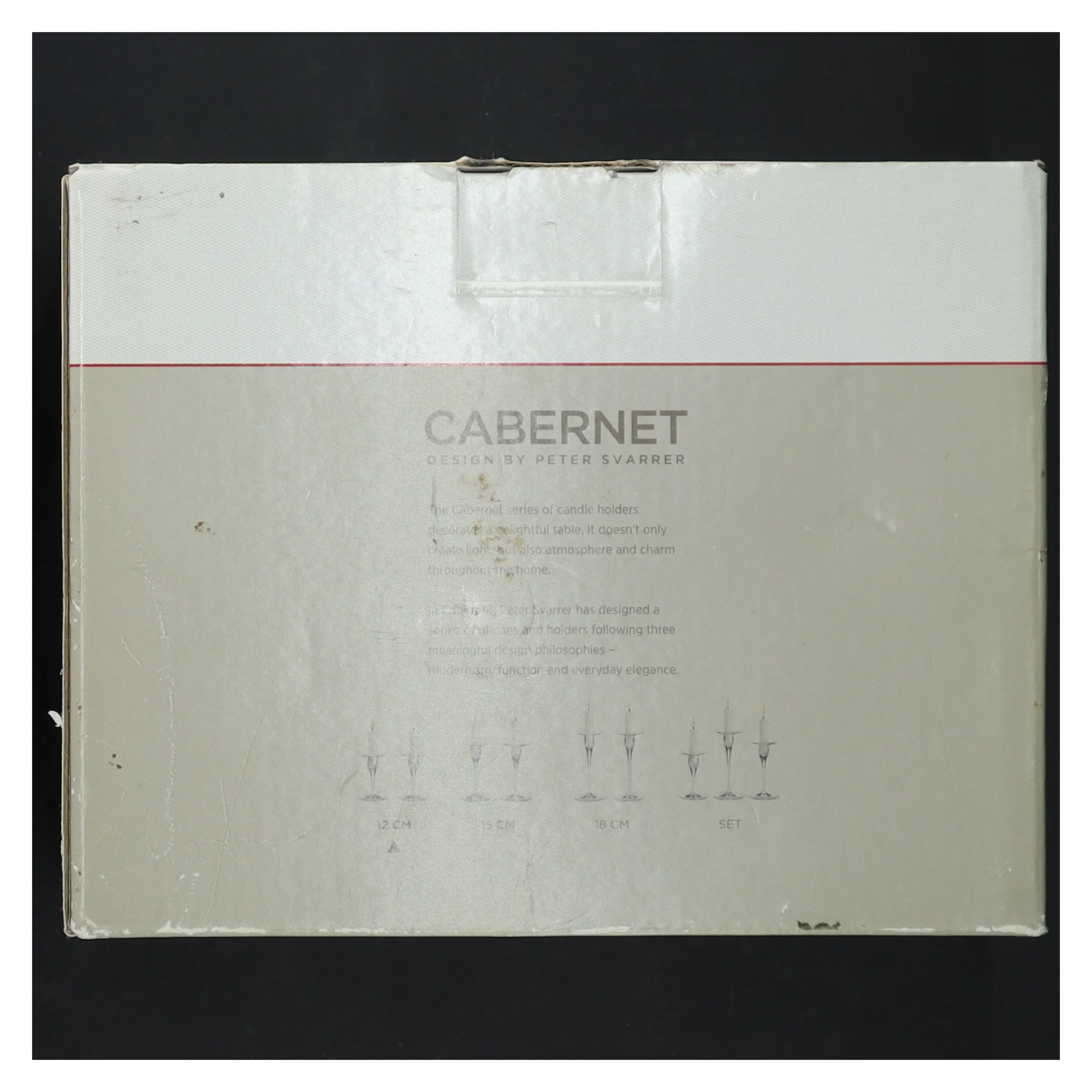 Holmegaard Cabernet lysestager fra Holmegaard (str. 12,5 cm)
