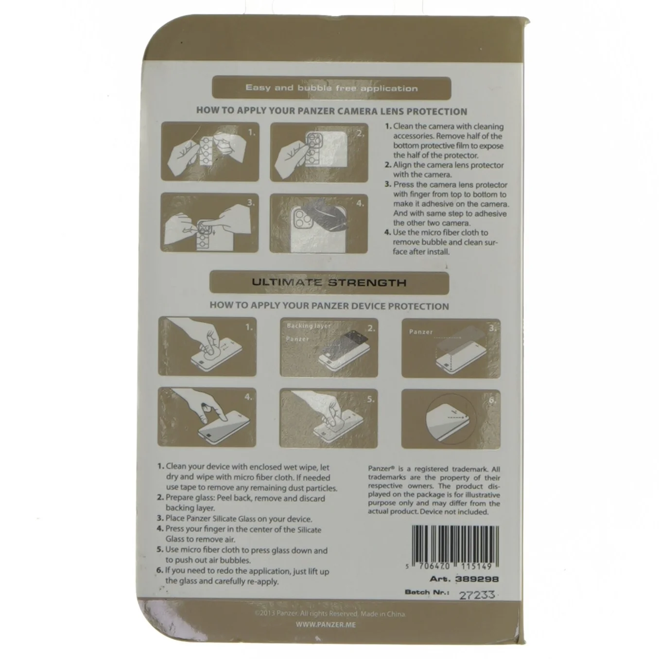 Panzer skærmbeskyttelse til iPhone 12 mini fra Panzer (str. Iphone 12 mini)