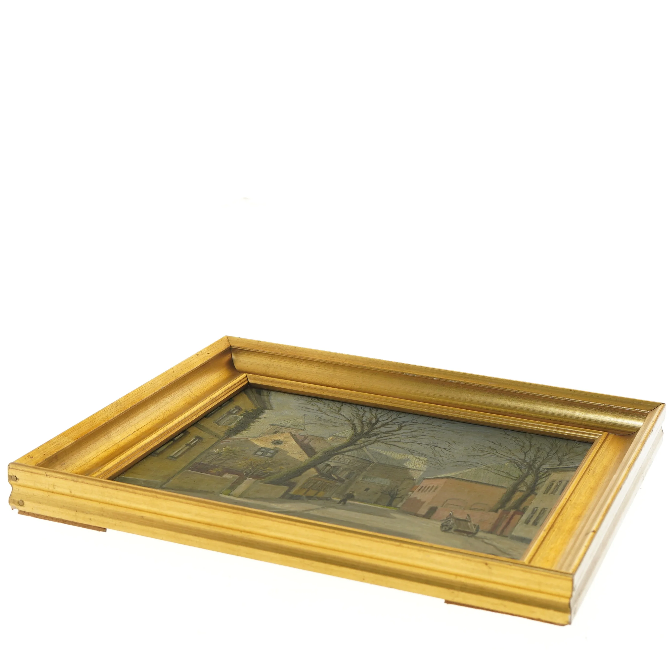 Billedmaleri med ramme (str. 34,5x28,5 cm)