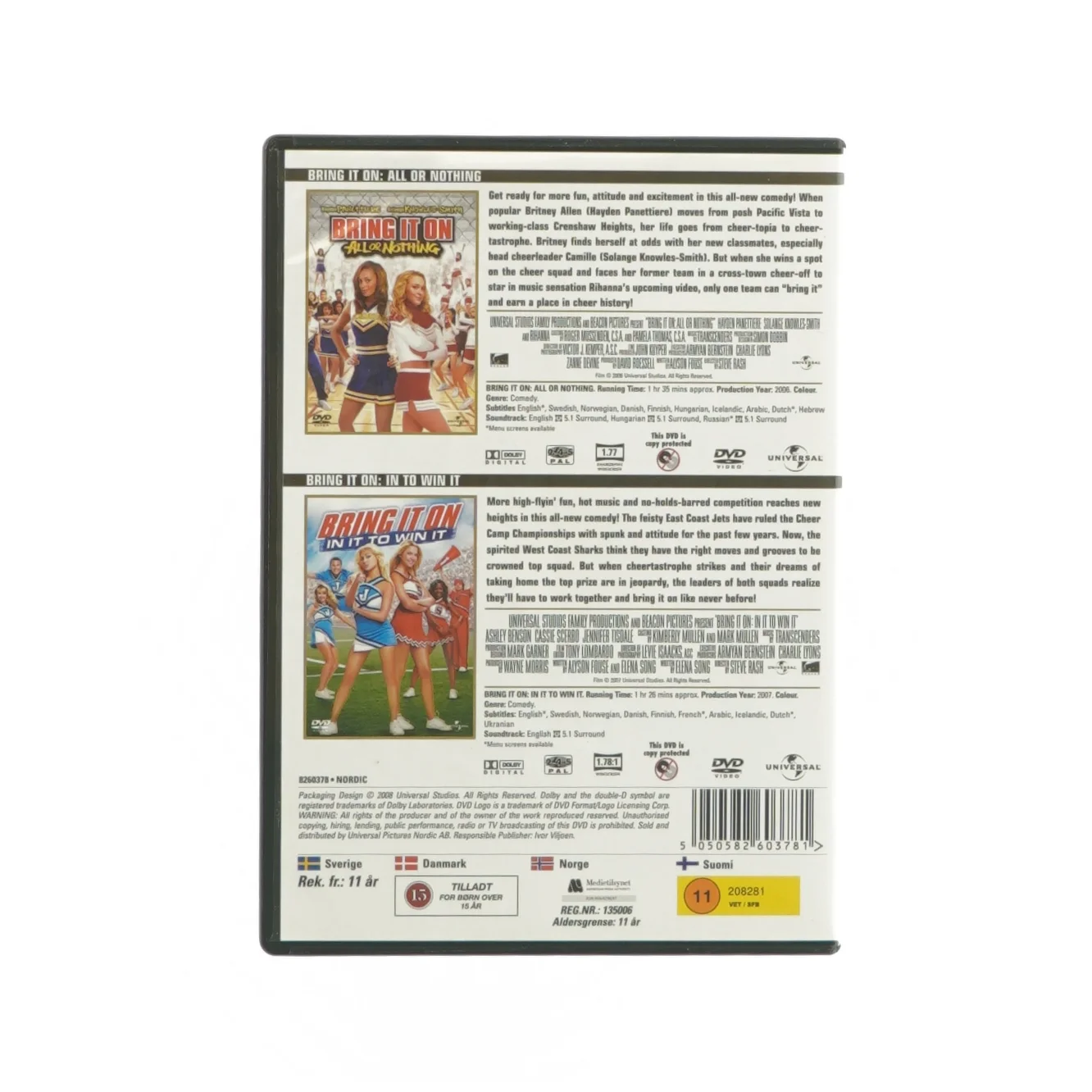 Bring it on - All or nothing og in it to win it. 2 film i 1 (DVD)