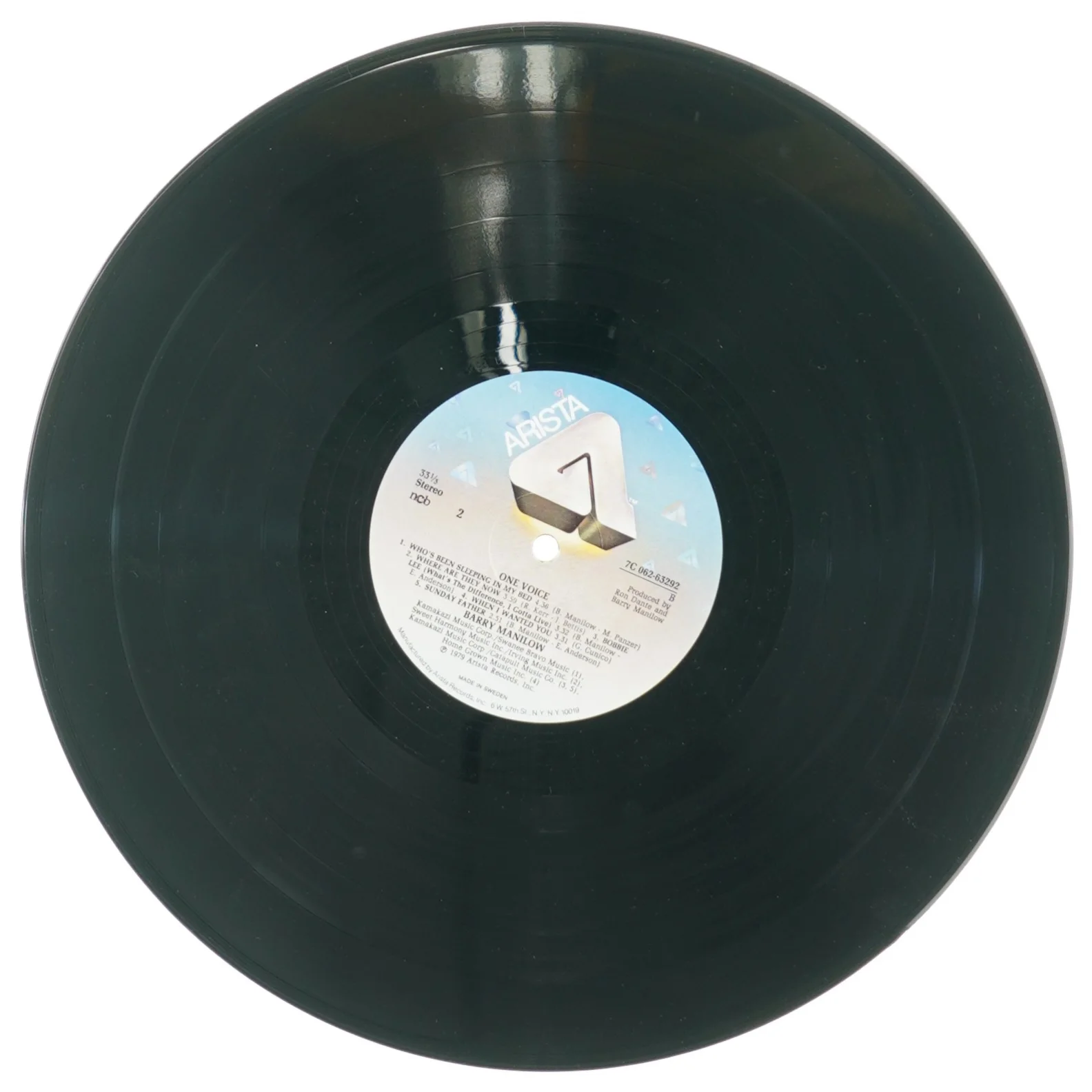 Barry Manilow, one voice fra Arista (str. 30 cm)