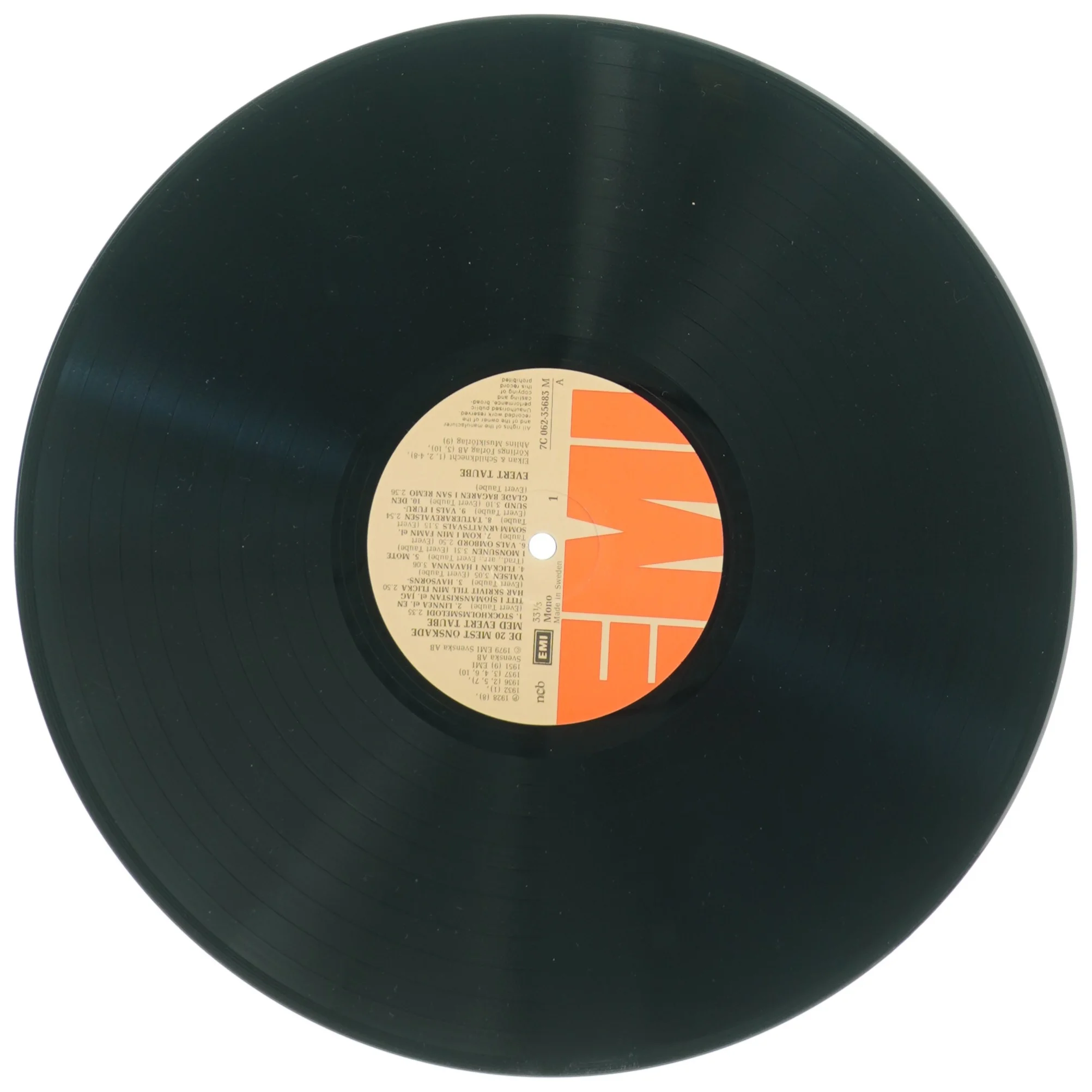 Evert Taube LP fra Warner Bros. Records (str. 31 x 31 cm)