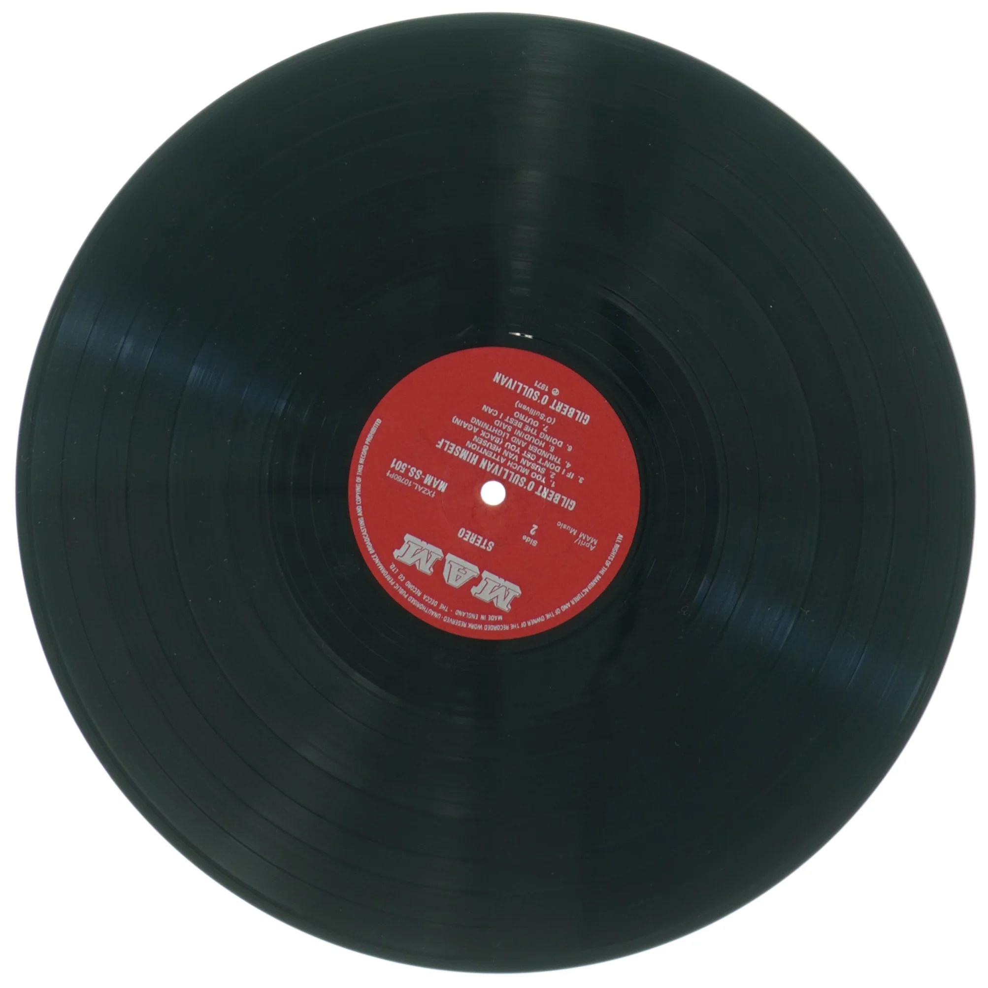 Gilbert O'Sullivan vinylplade (str. 31 x 31 cm)