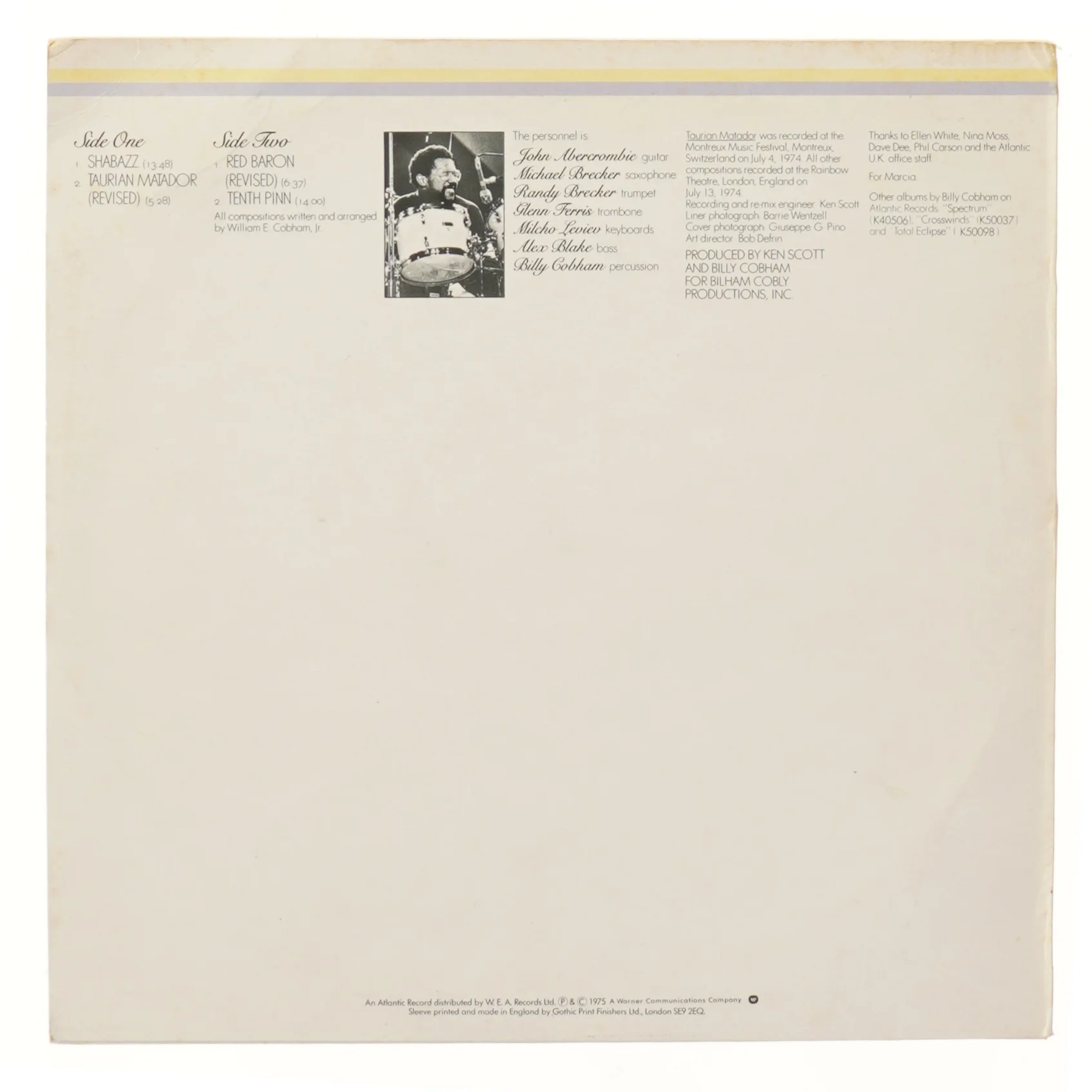 Billy Cobham Shabazz LP