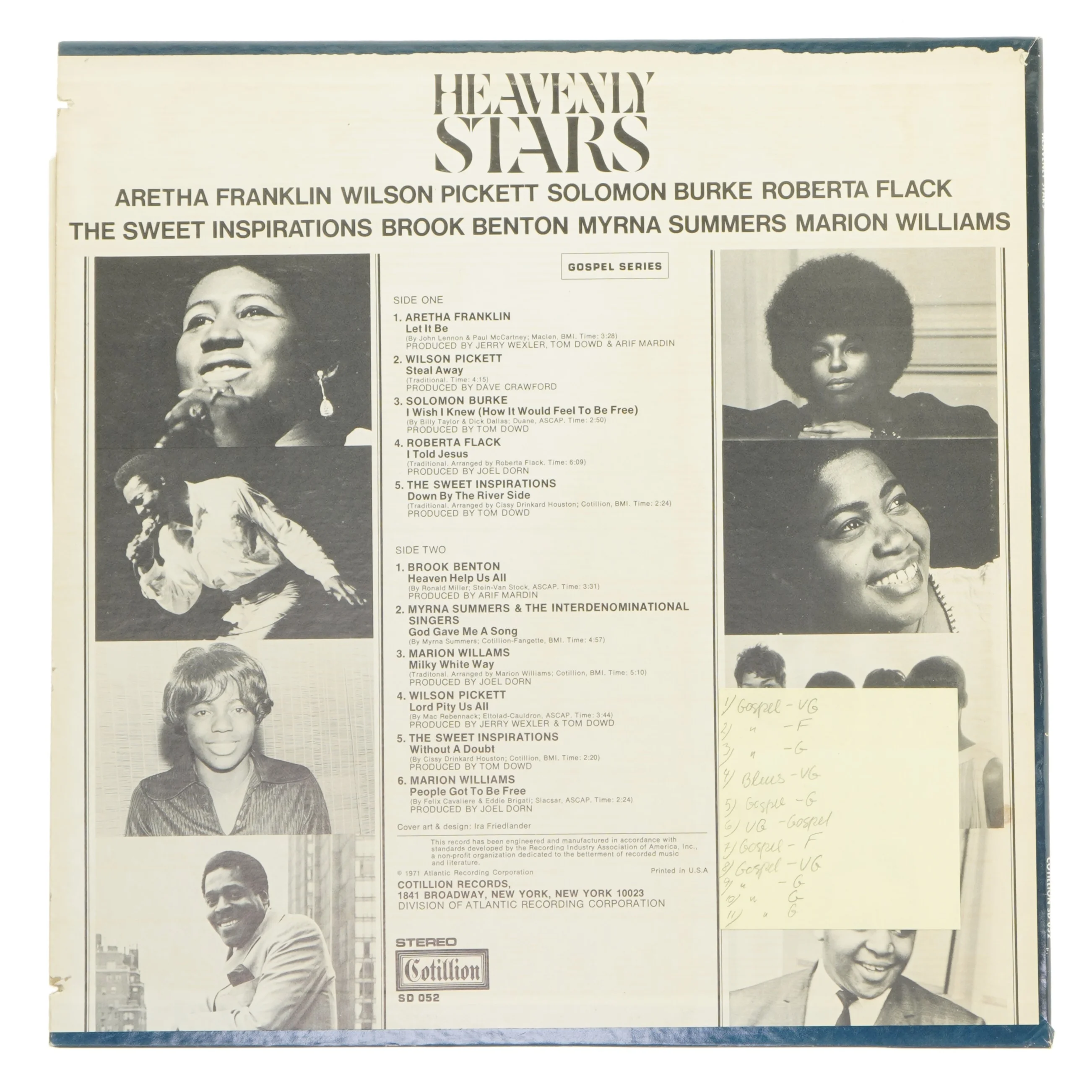 Heavenly Stars LP af forskellige kunstnere fra Cotillion