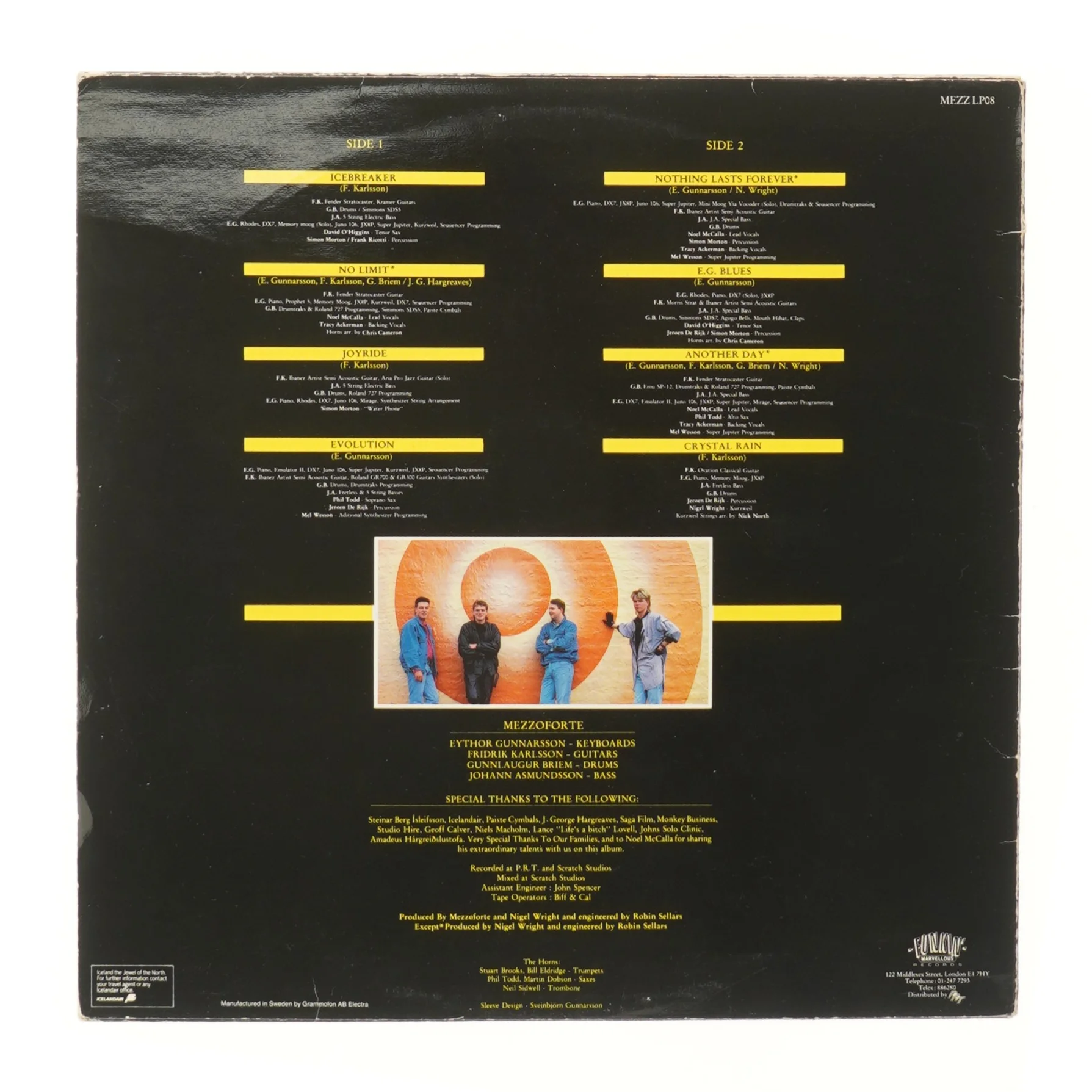 Mezzoforte No Limits LP fra Mezzoforte