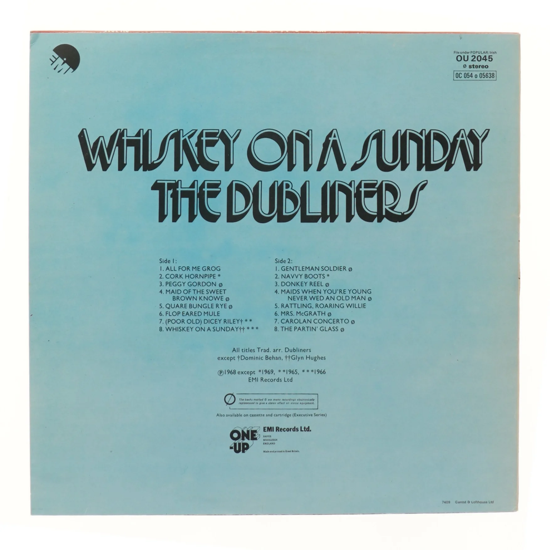 LP: Whiskey on a Sunday af The Dubliners fra EMI