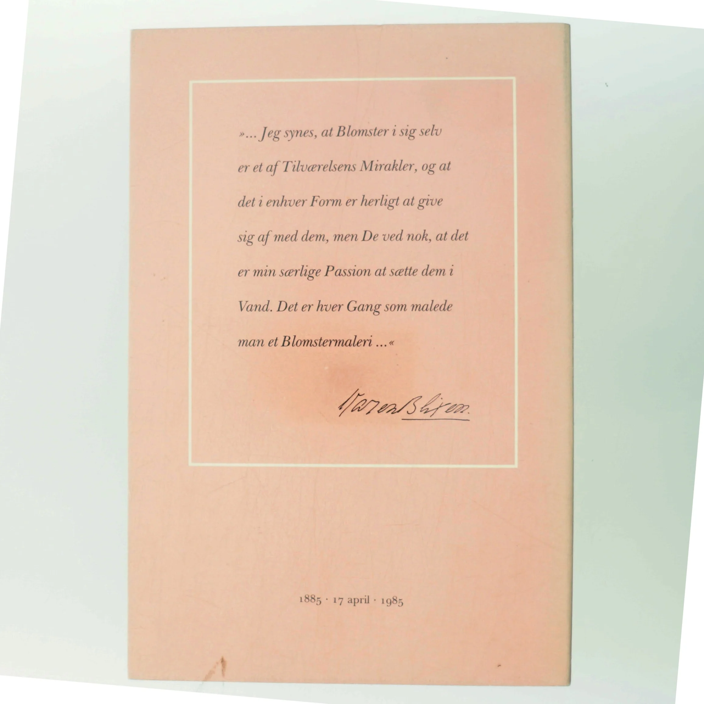 Karen Blixens Blomster af Karen Blixen (Bog)