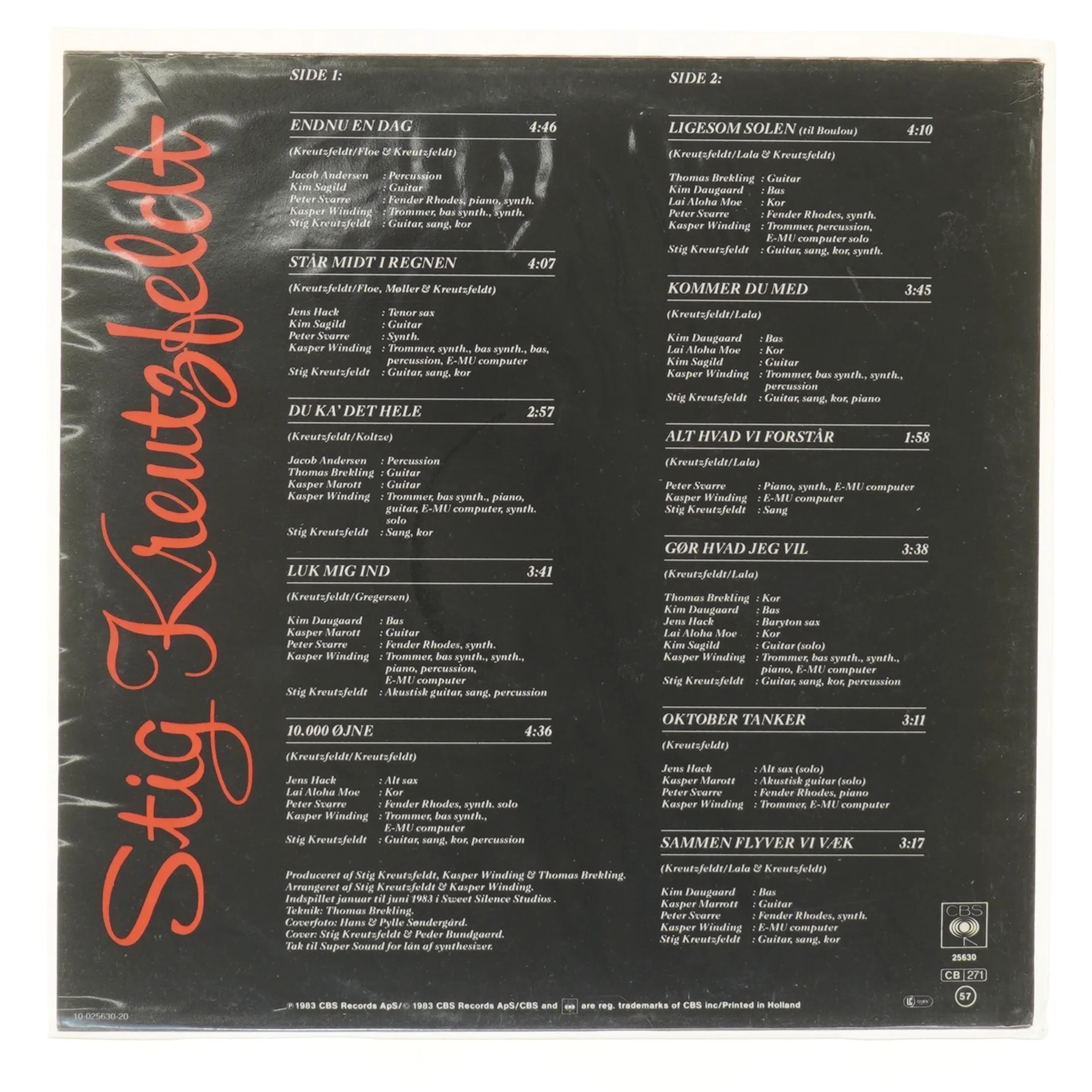 Stig Kreutzfeldt LP fra CBS Records