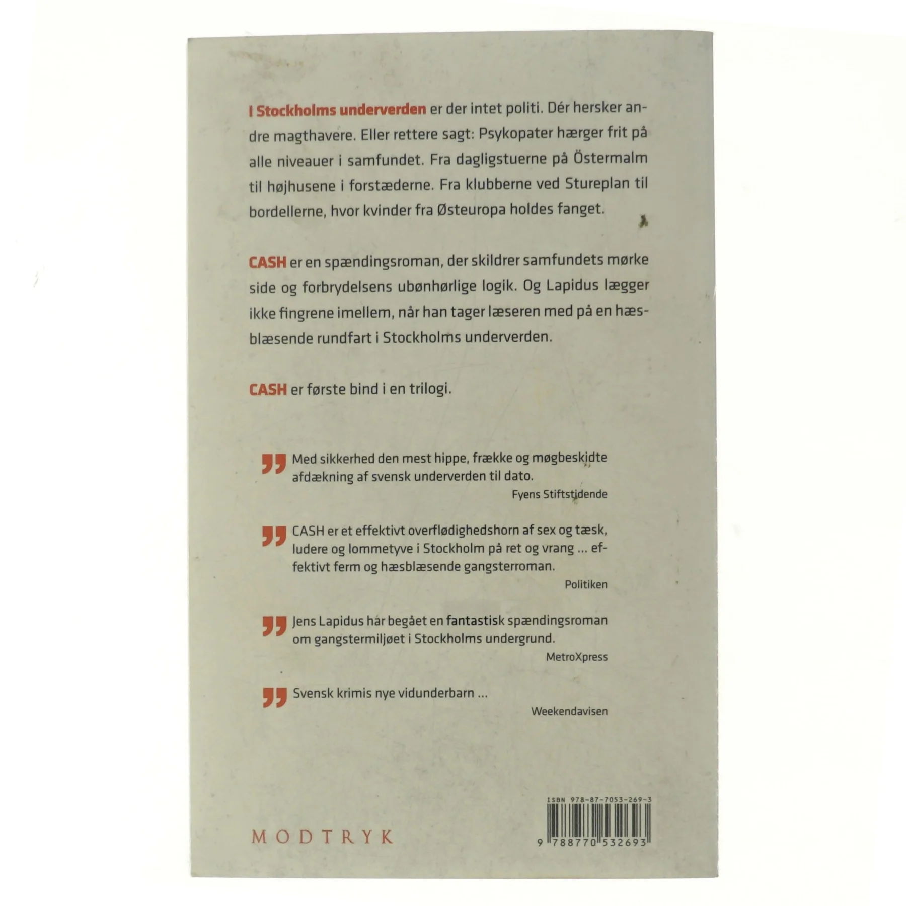 Cash af Jens Lapidus (Bog)