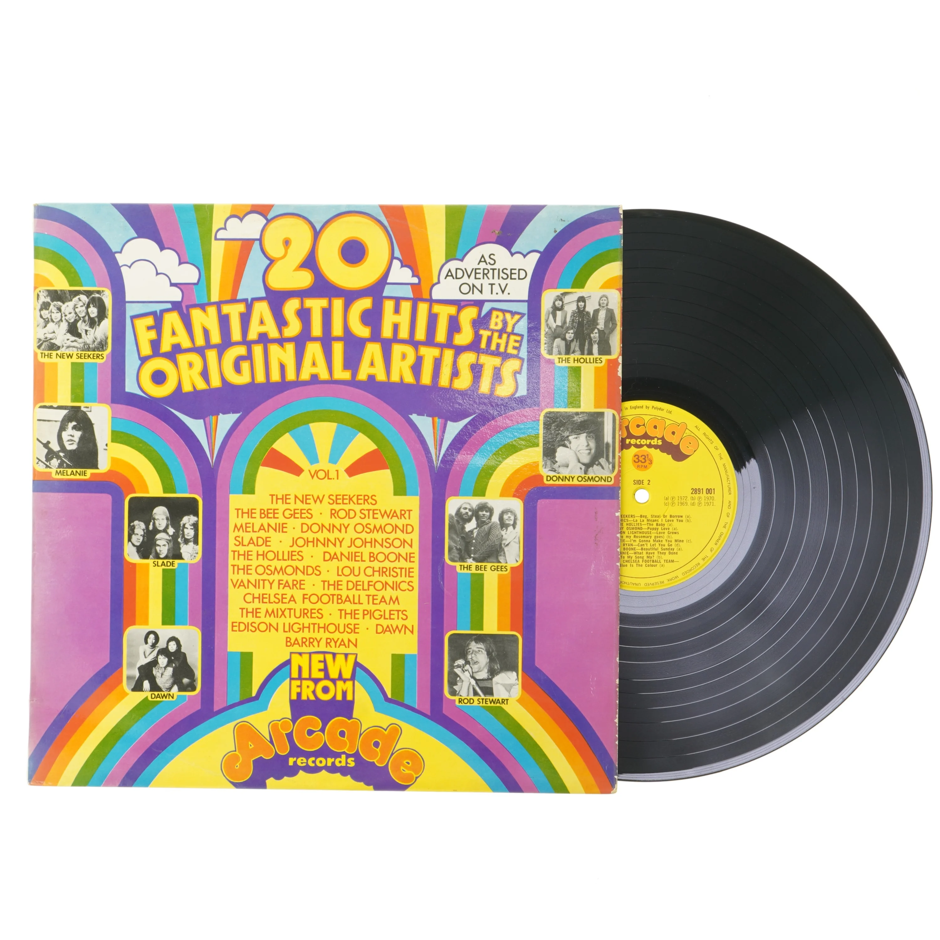 LP plade med 20 hits af originale kunstnere fra Arcade