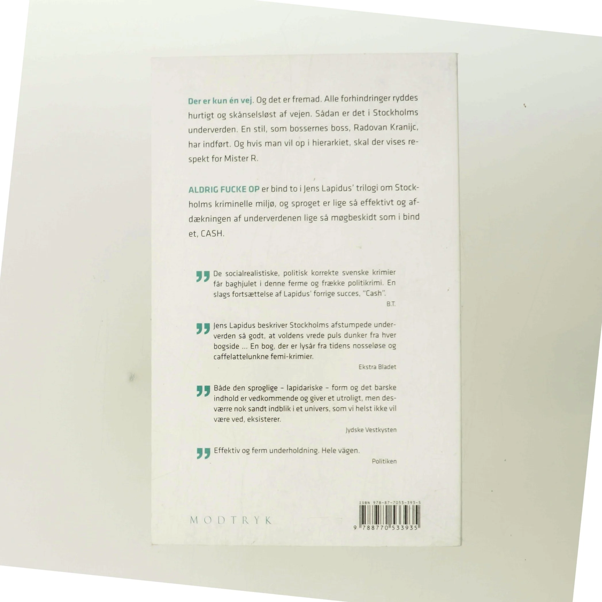 Aldrig fucke op af Jens Lapidus (Bog)