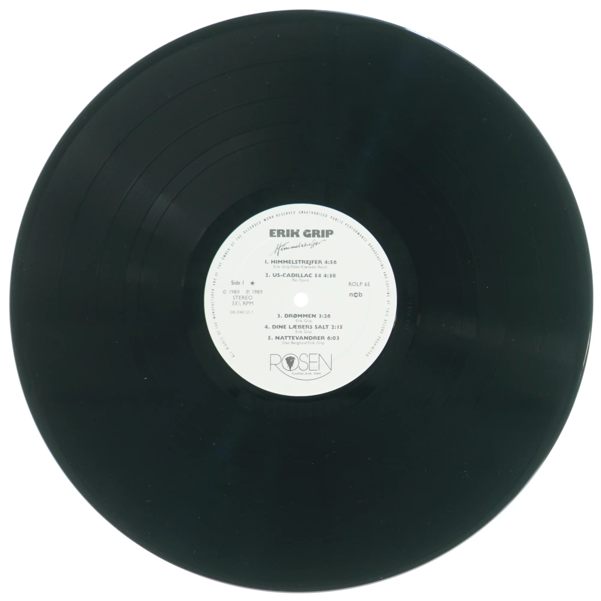 Erik Grip - Himmelstrejfer LP fra Rosen (str. 31 x 31 cm)