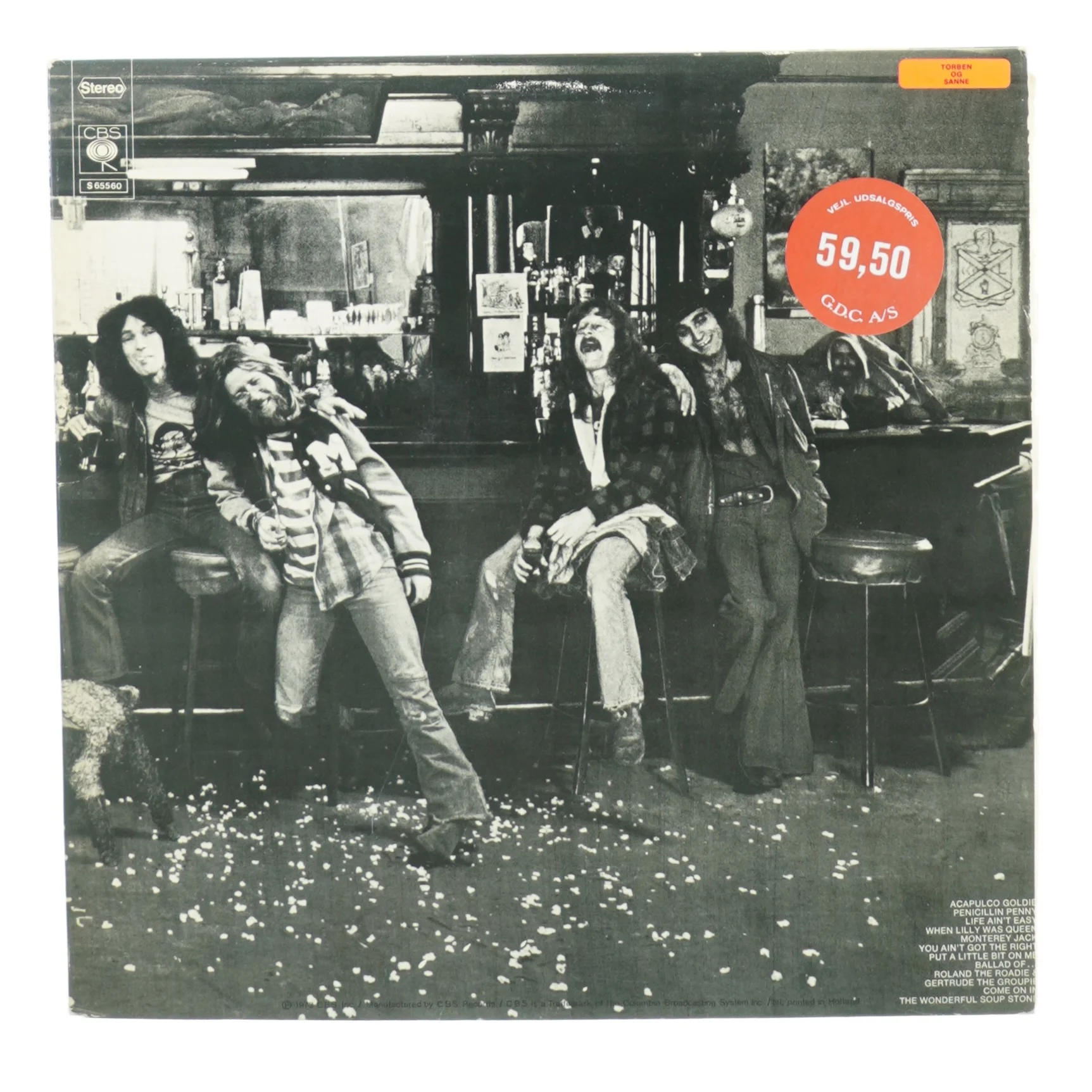 Dr Hook - Belly up fra Cbs (str. 30 cm)