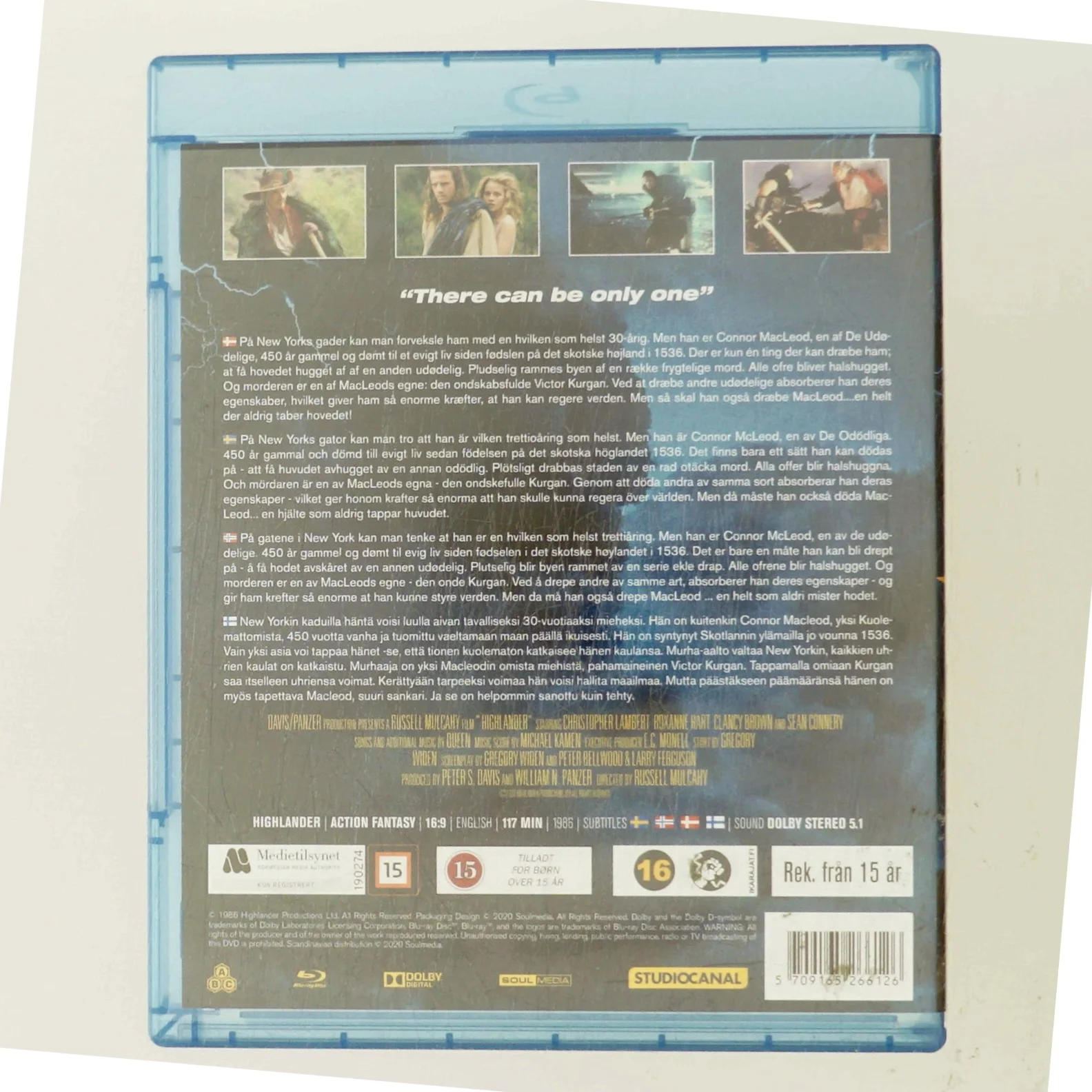 Highlander med Christopher Lambert (DVD)