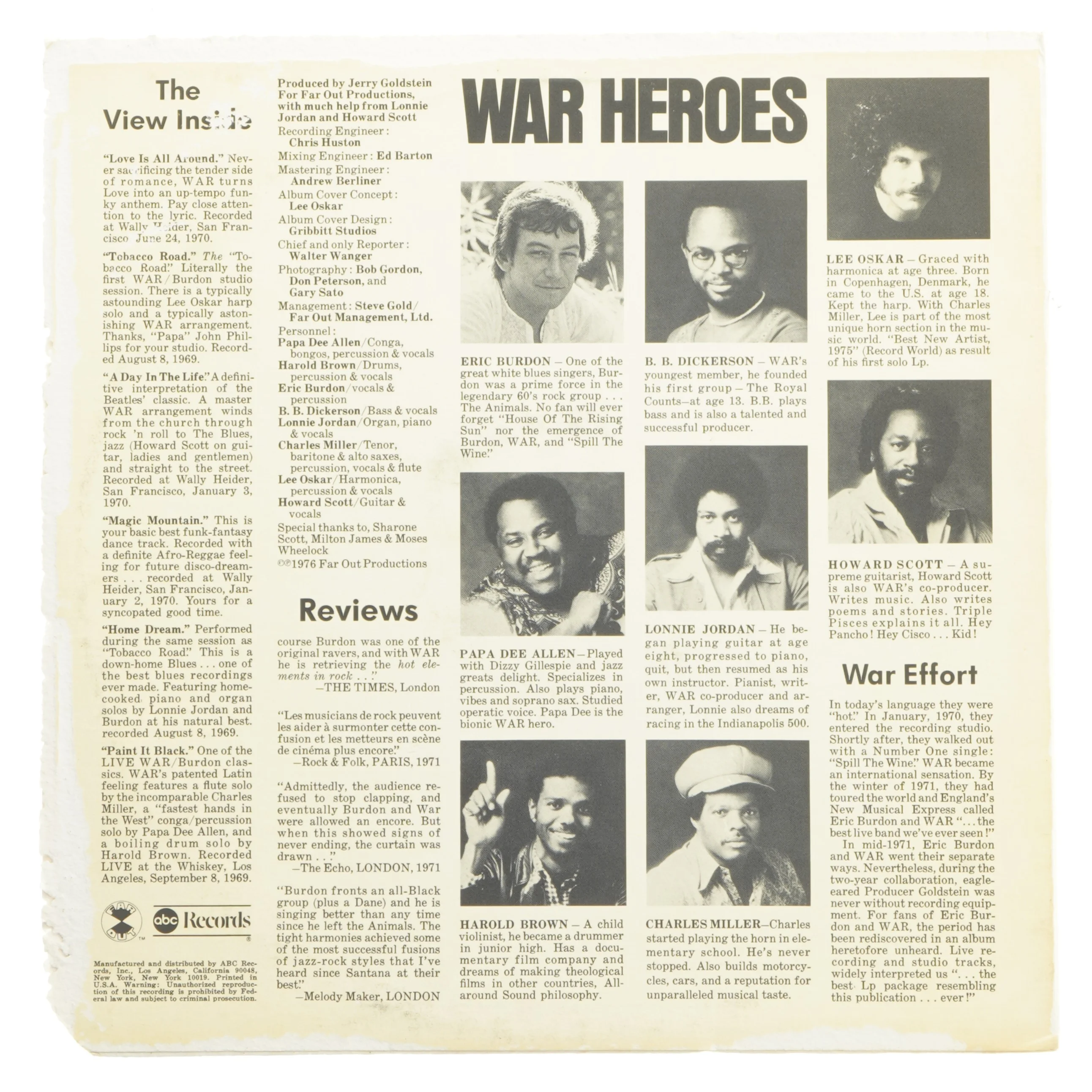 War - Love Is All Around vinyl album