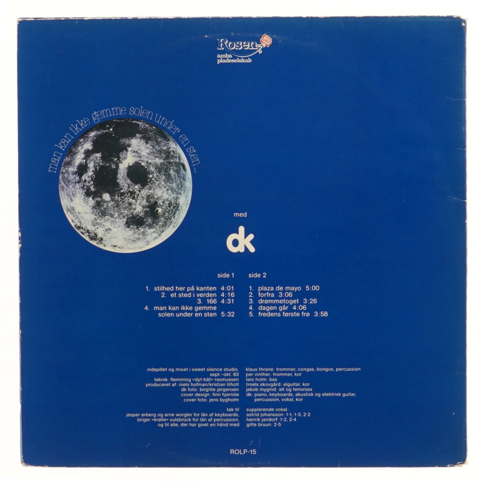 LP album med blå hypnotisk cover