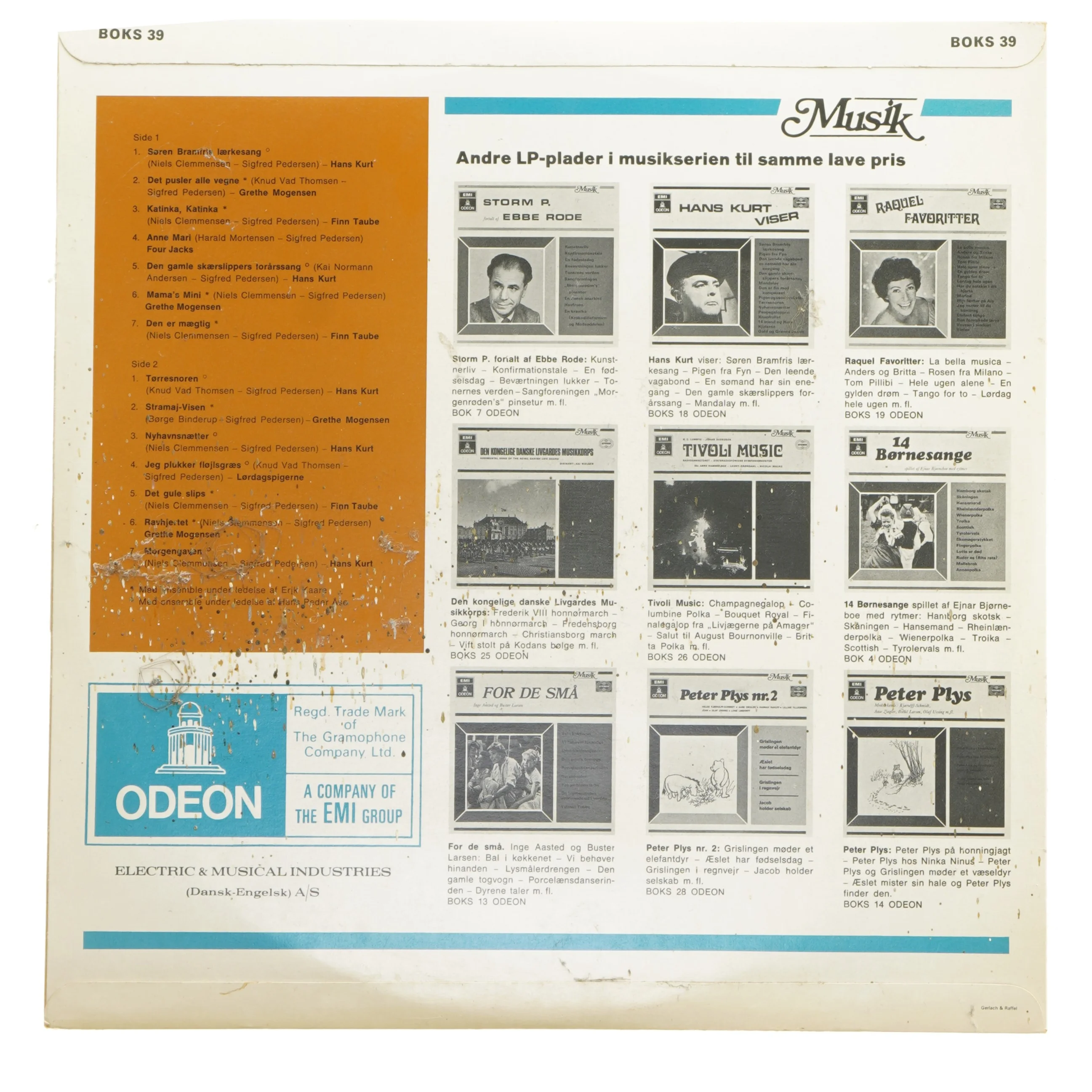 Sigfred Pedersen LP fra EMI Odeon