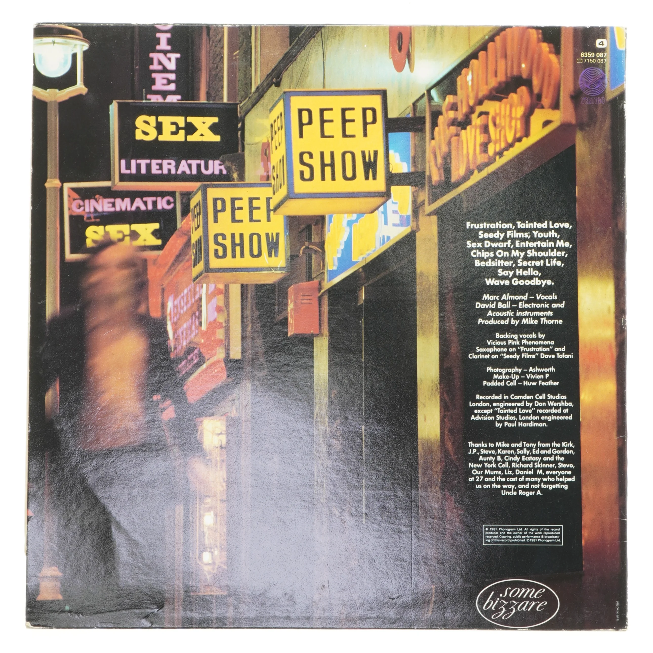 Soft Cell - Non-Stop Erotic Cabaret LP album