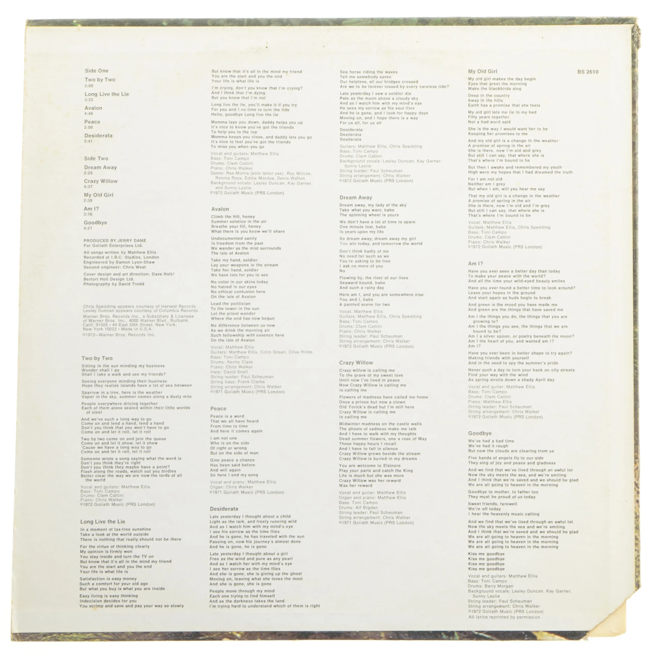 Matthew Ellis Vinyl Album