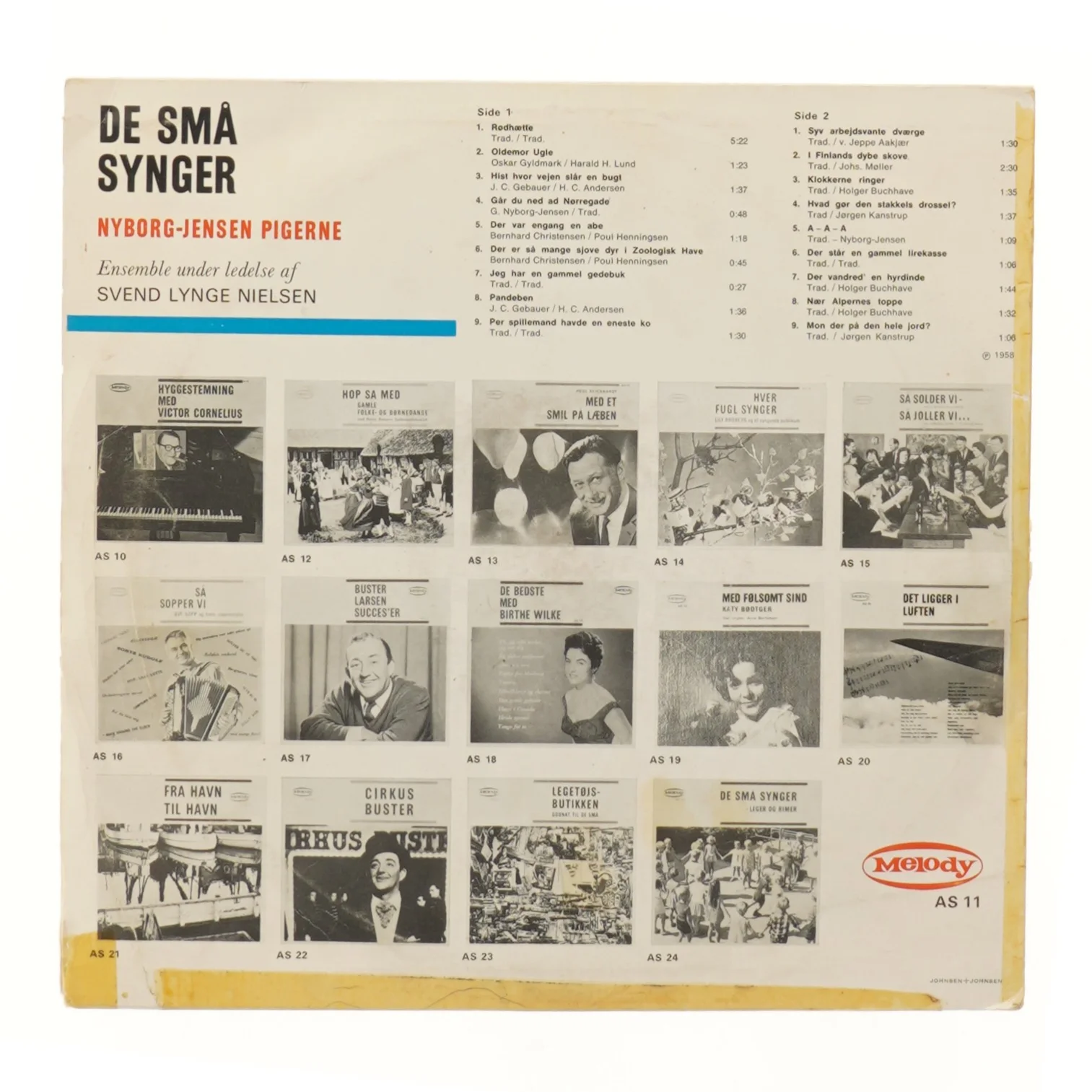 De Små Synger - Nyborg-Jensen Pigene LP