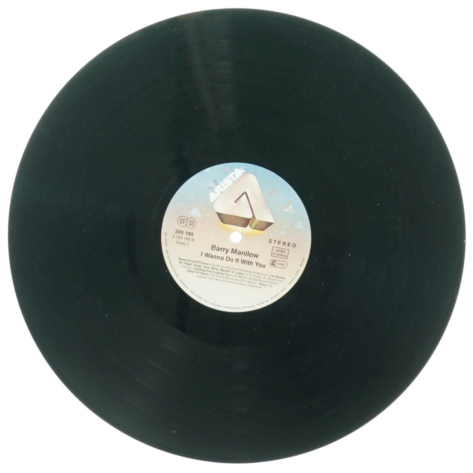 Barry Manilow, I wanna do it with you fra Arista (str. 30 cm)