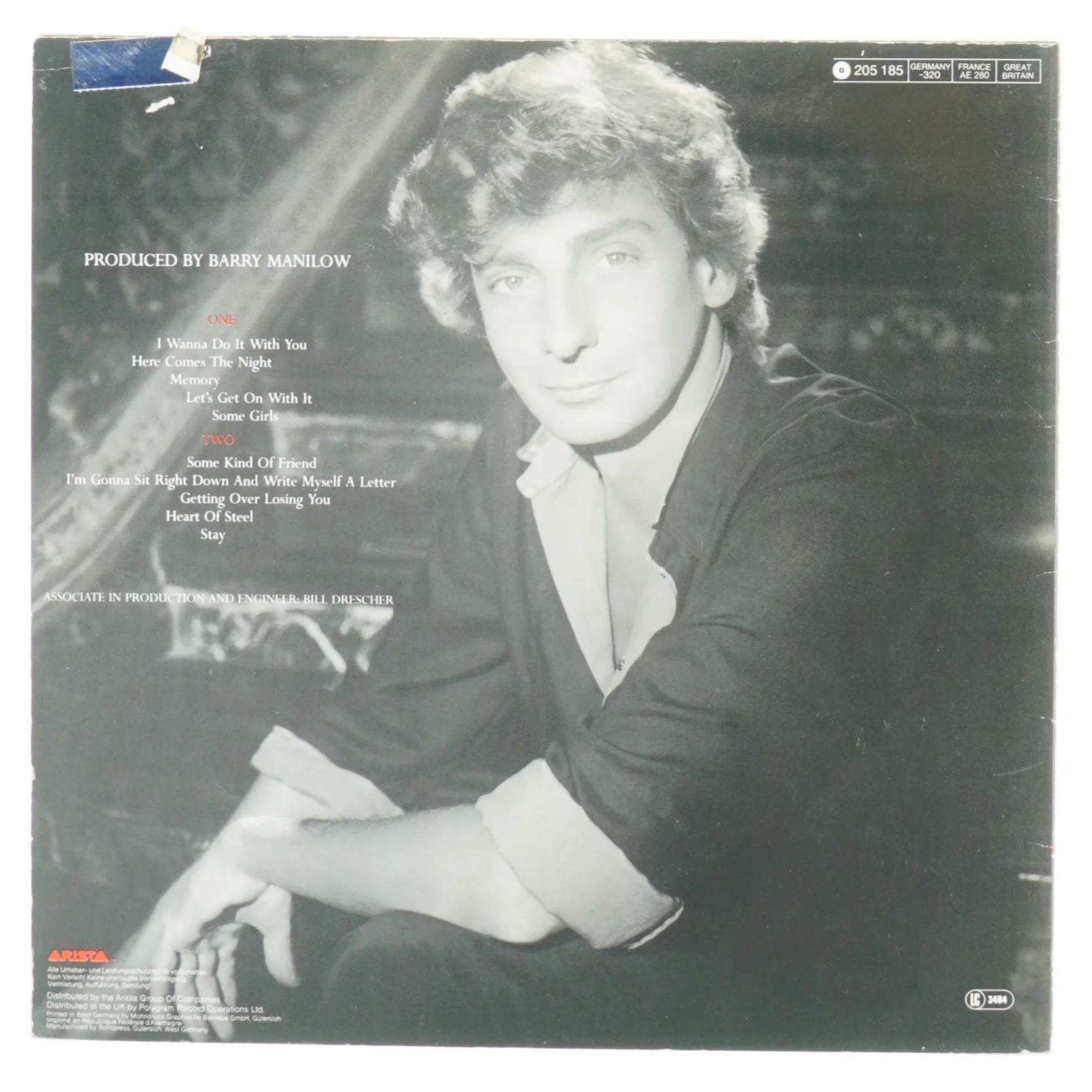 Barry Manilow, I wanna do it with you fra Arista (str. 30 cm)