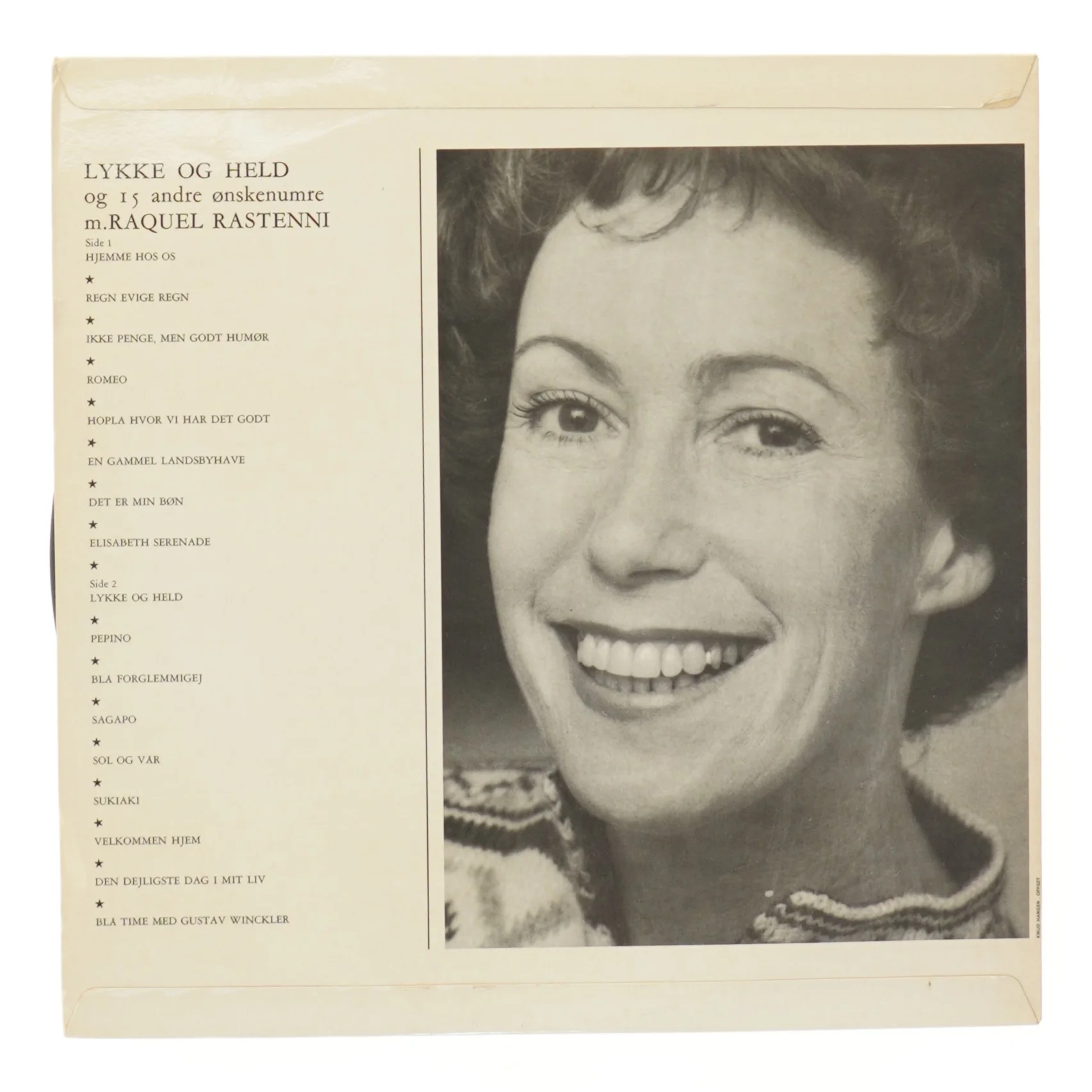 Raquel Rastenni Lykke og Held LP