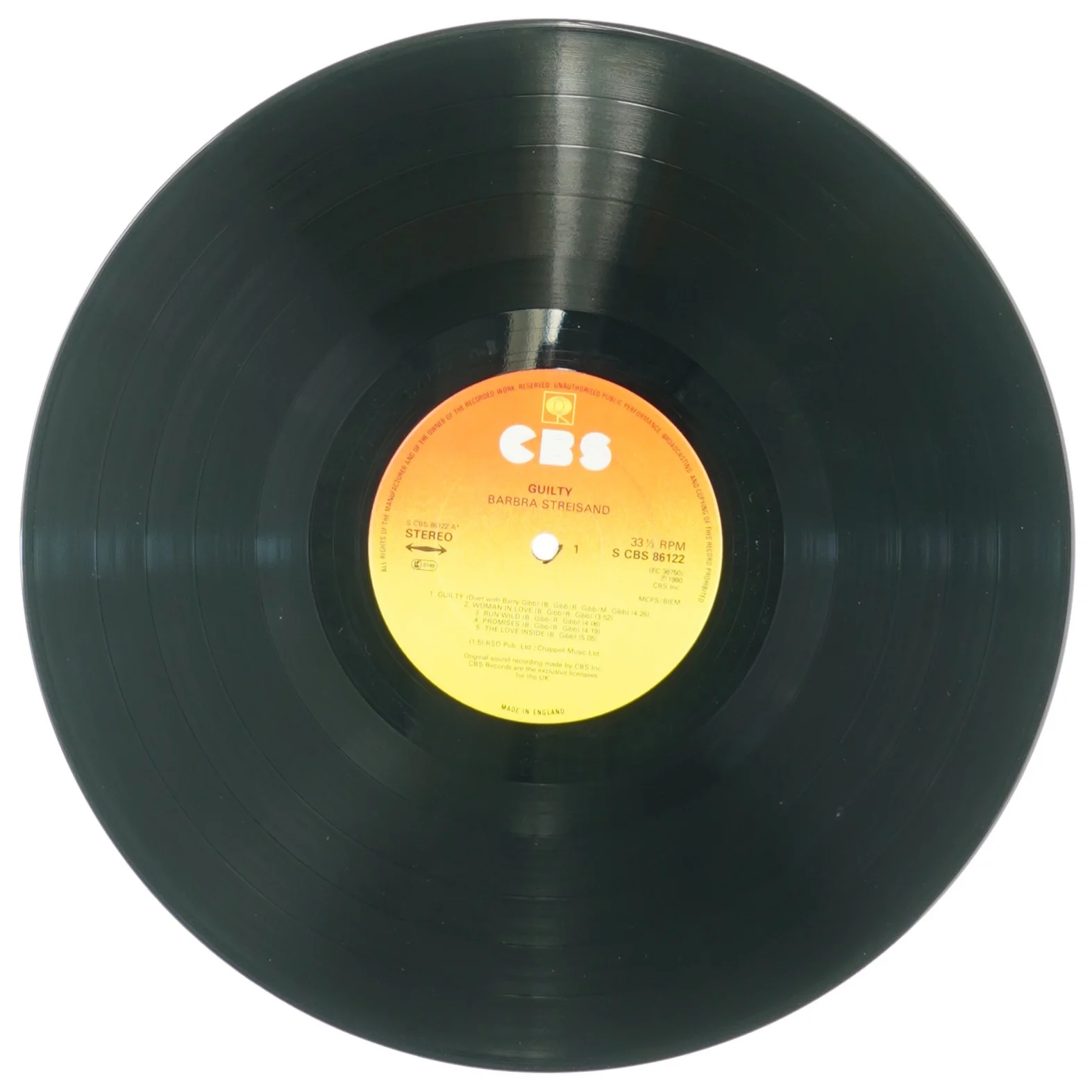 Barbra Streisand, guilty fra Cbs (str. 30 cm)