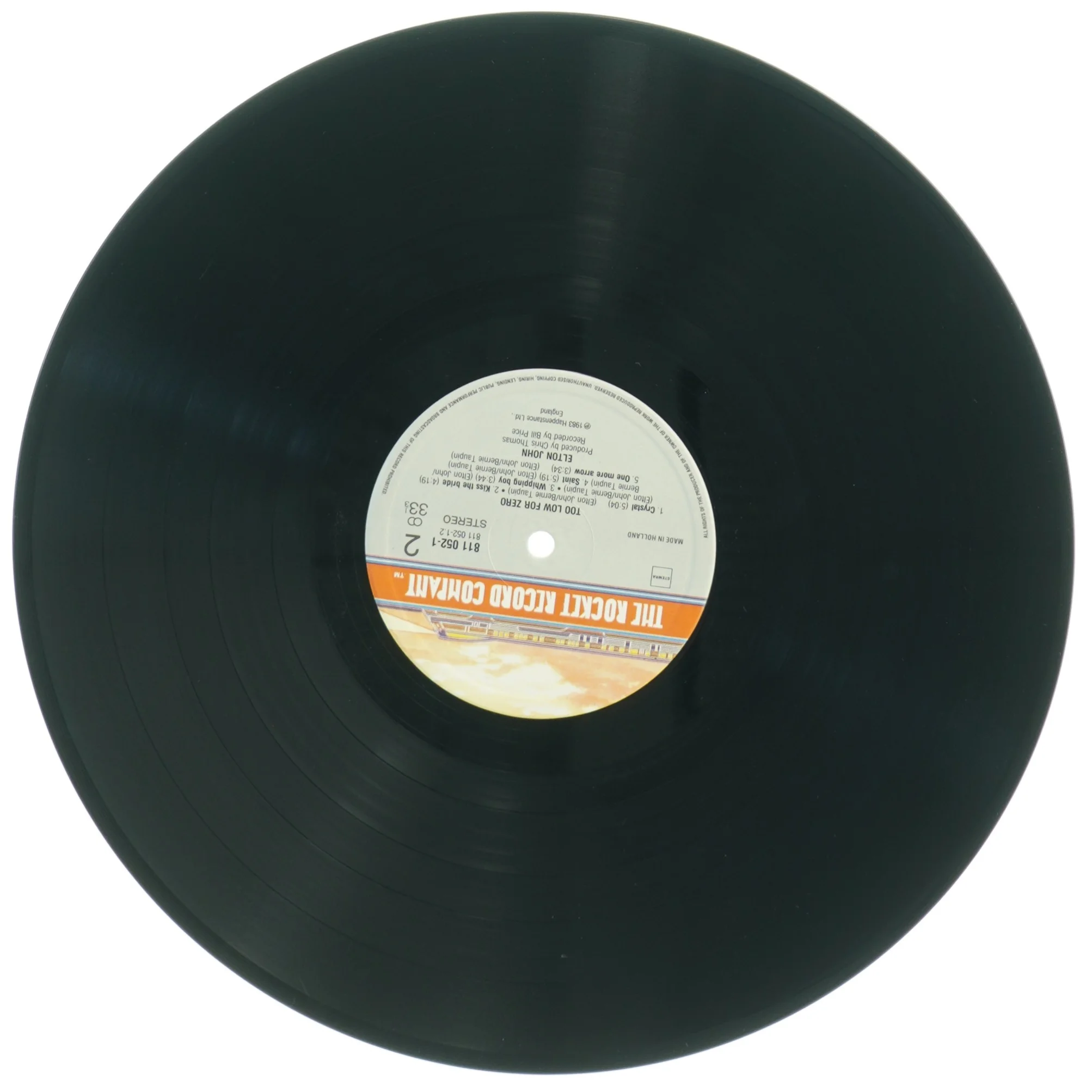 Elton John - Too Low For Zero LP fra Rocket Record Company (str. 31 x 31 cm)