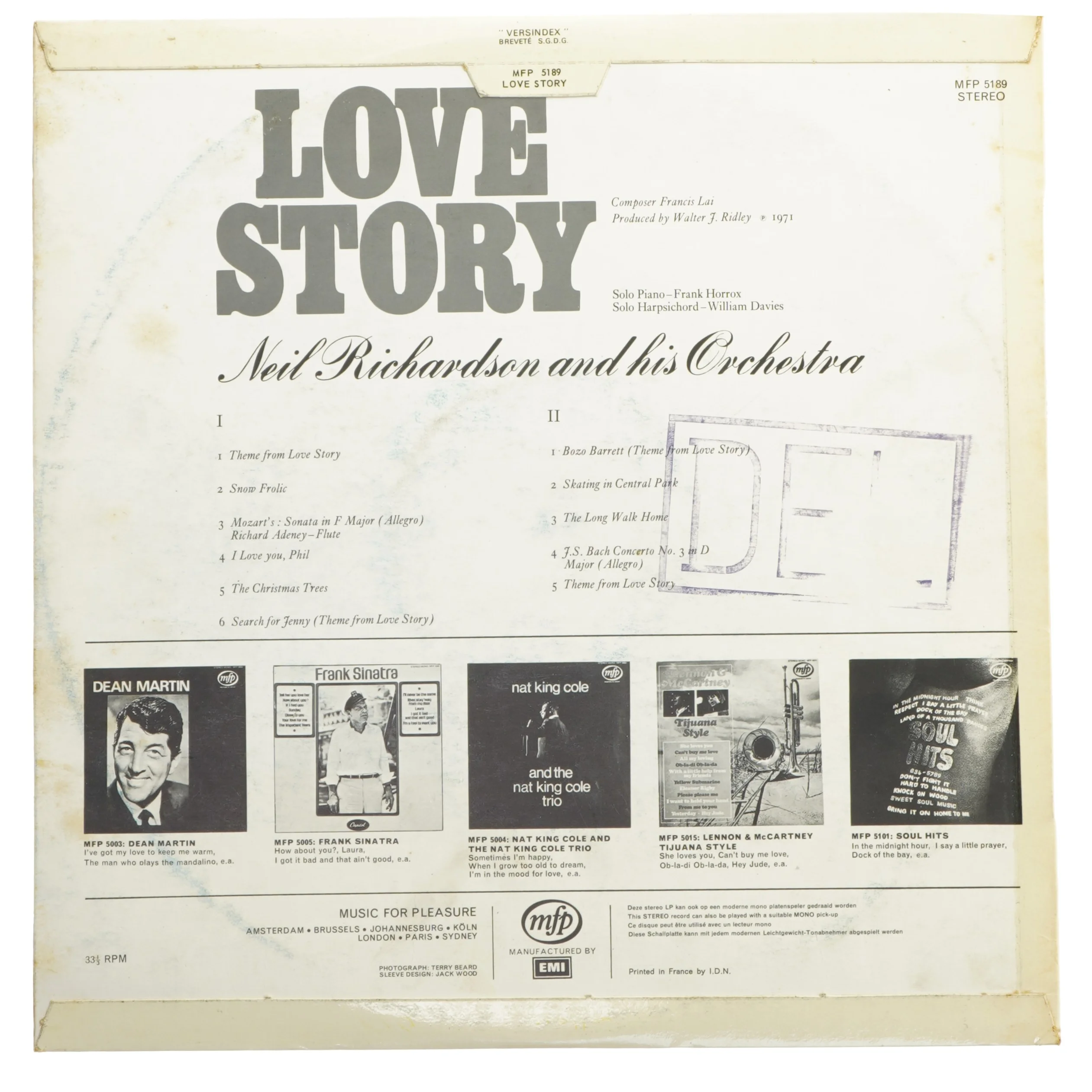 Vinyl album - 'Love Story' af Neil Richardson