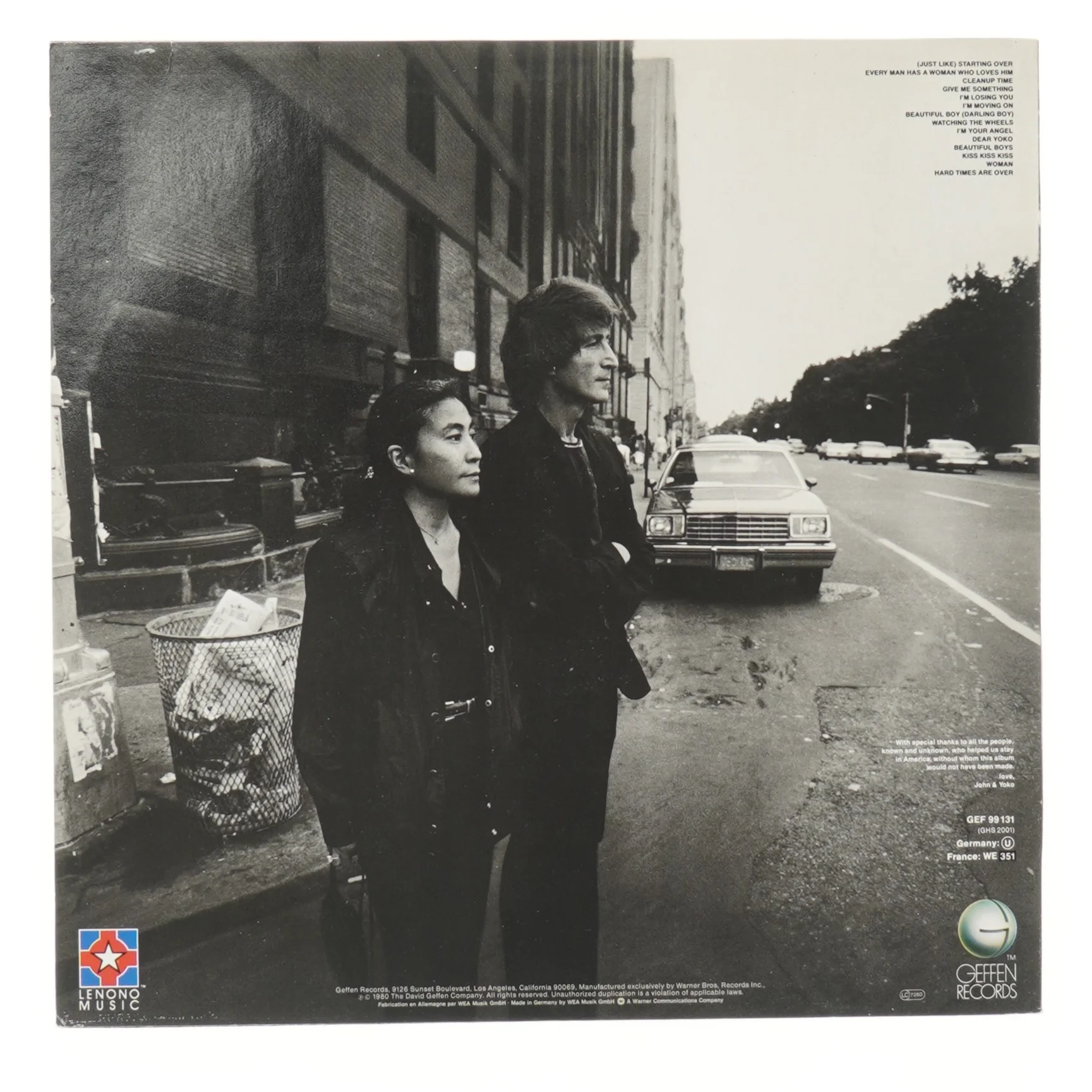 John Lennon & Yoko Ono - Double Fantasy LP fra Geffen Records