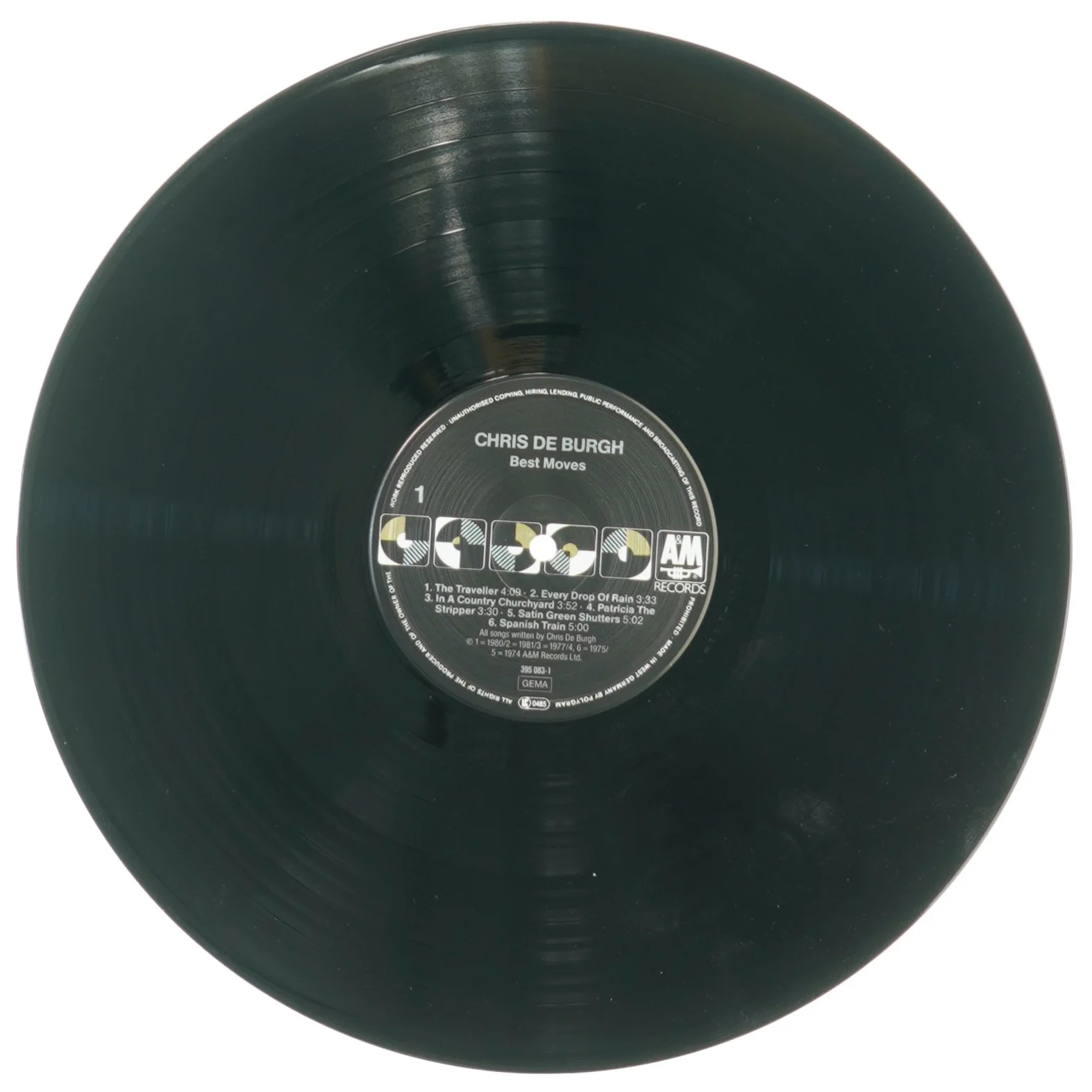 Chris de Burgh, best moves fra A Og M Records (str. 30 cm)