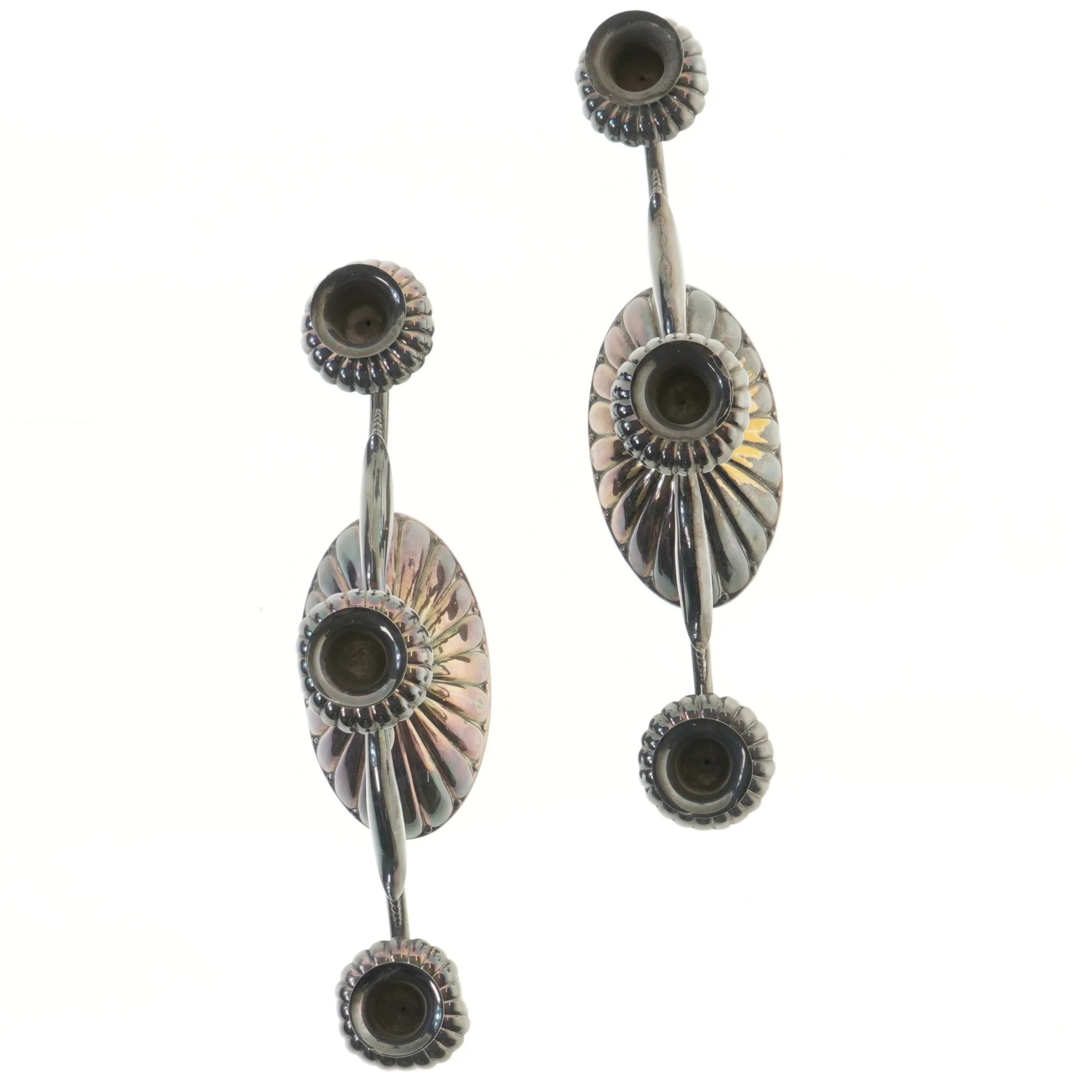 Sæt af todelte lysestager (str. 16,5x8x33 cm)