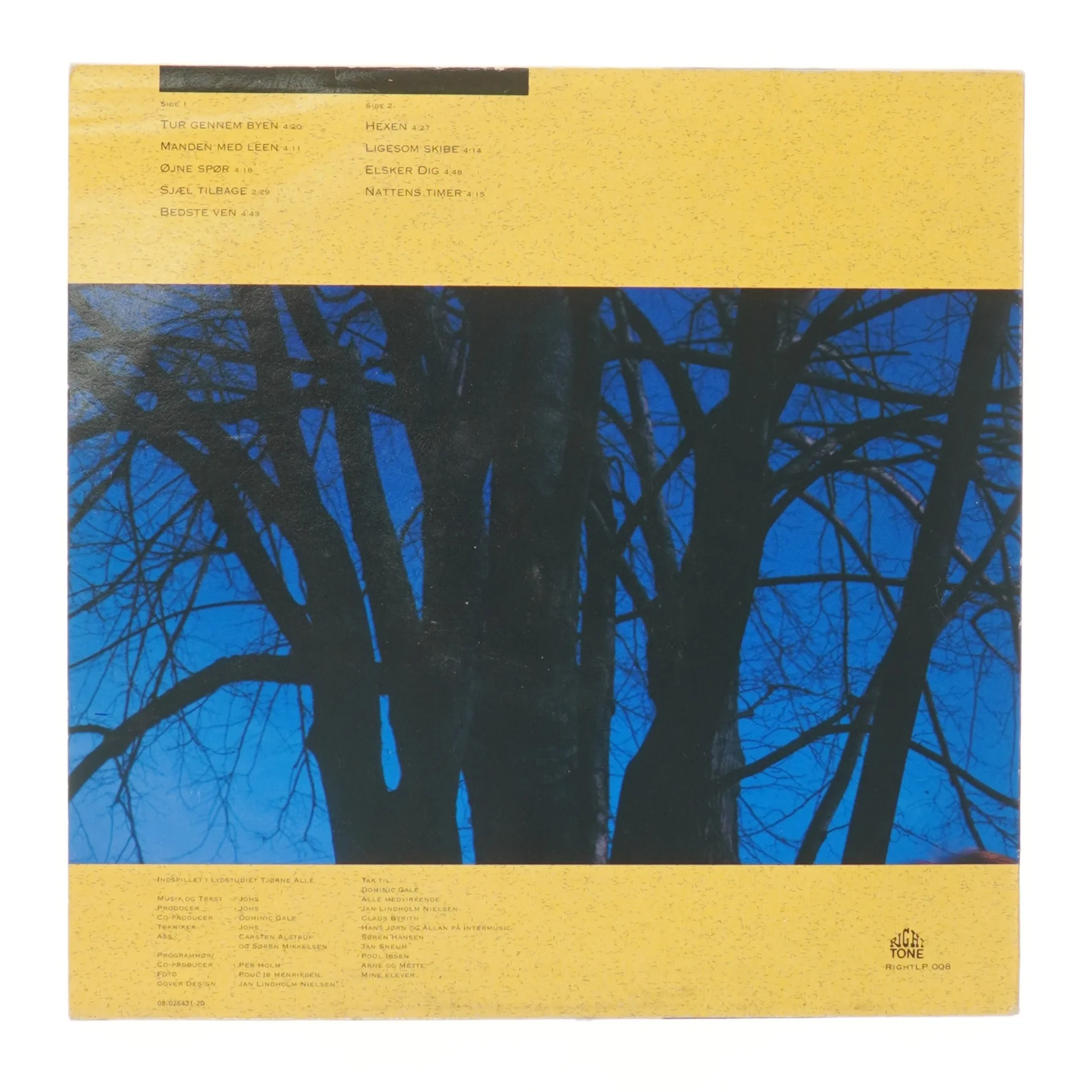 Vinyl album Johs - Nattens Timer