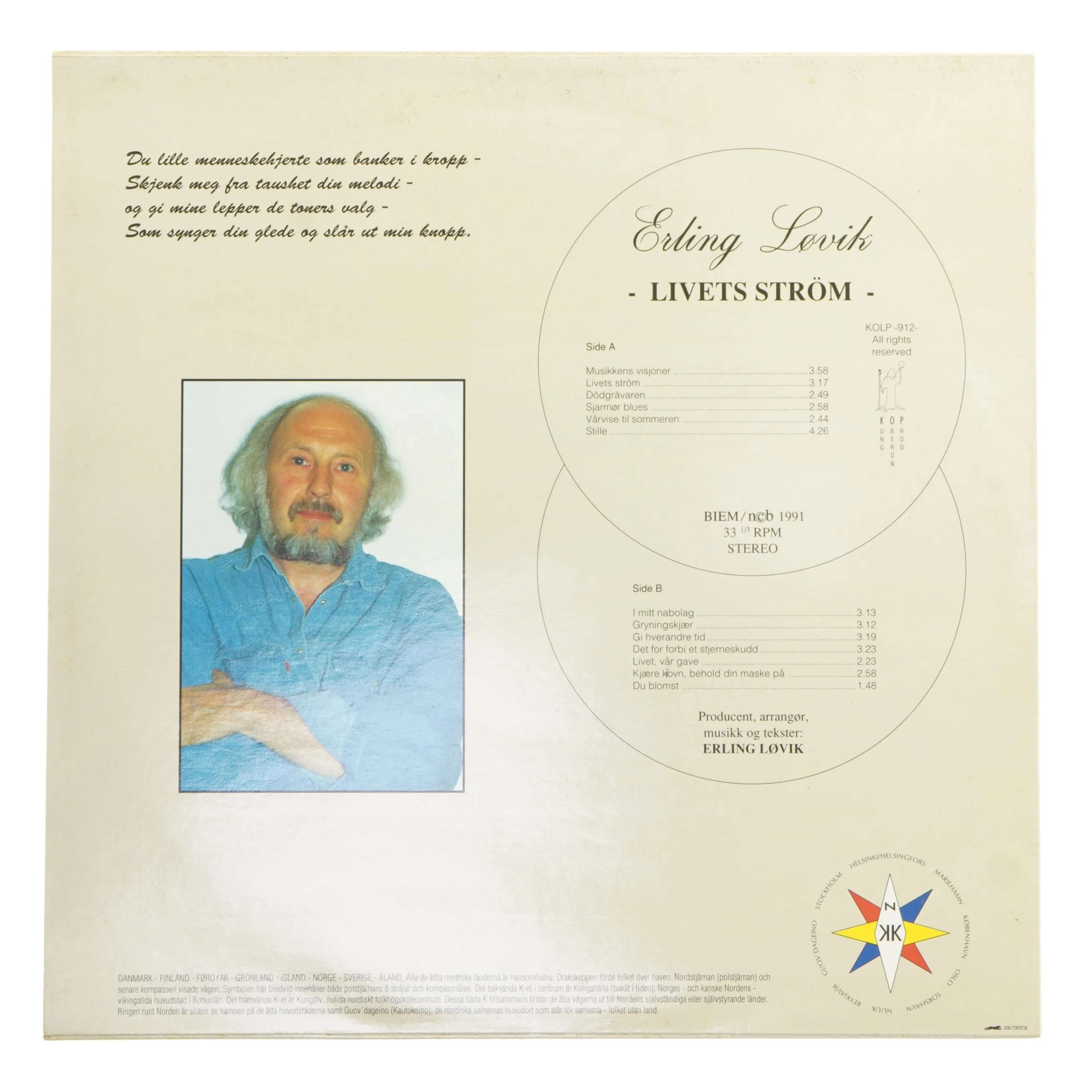 Erling Lovik - Livets Strøm LP