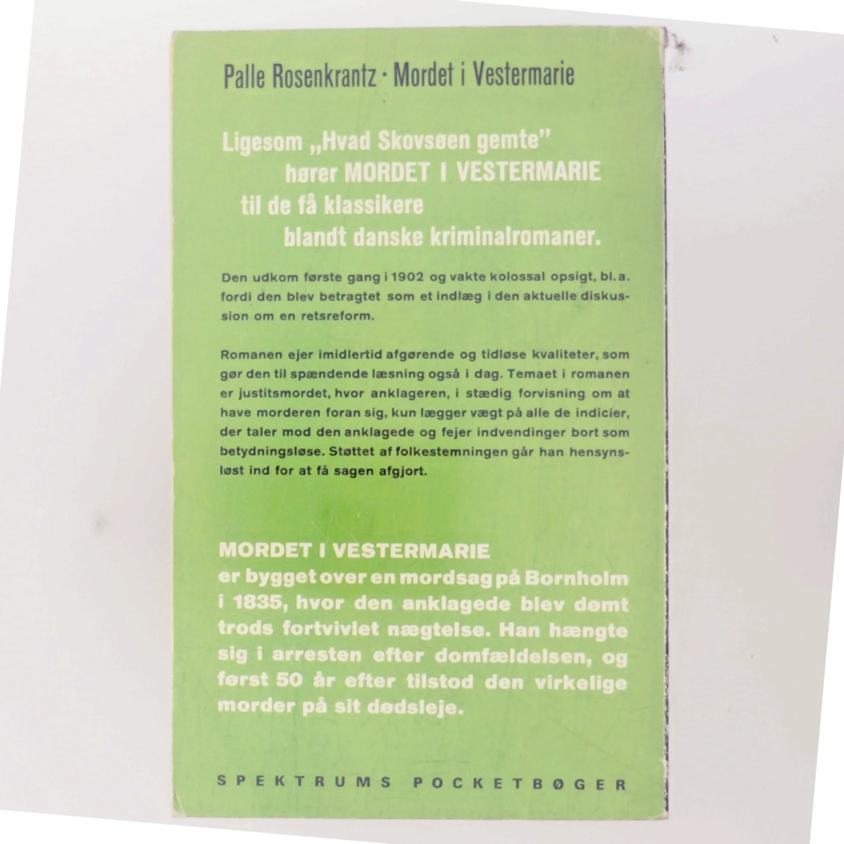 Mordet i Vester Marie af Palle Rosenkrantz (Bog)