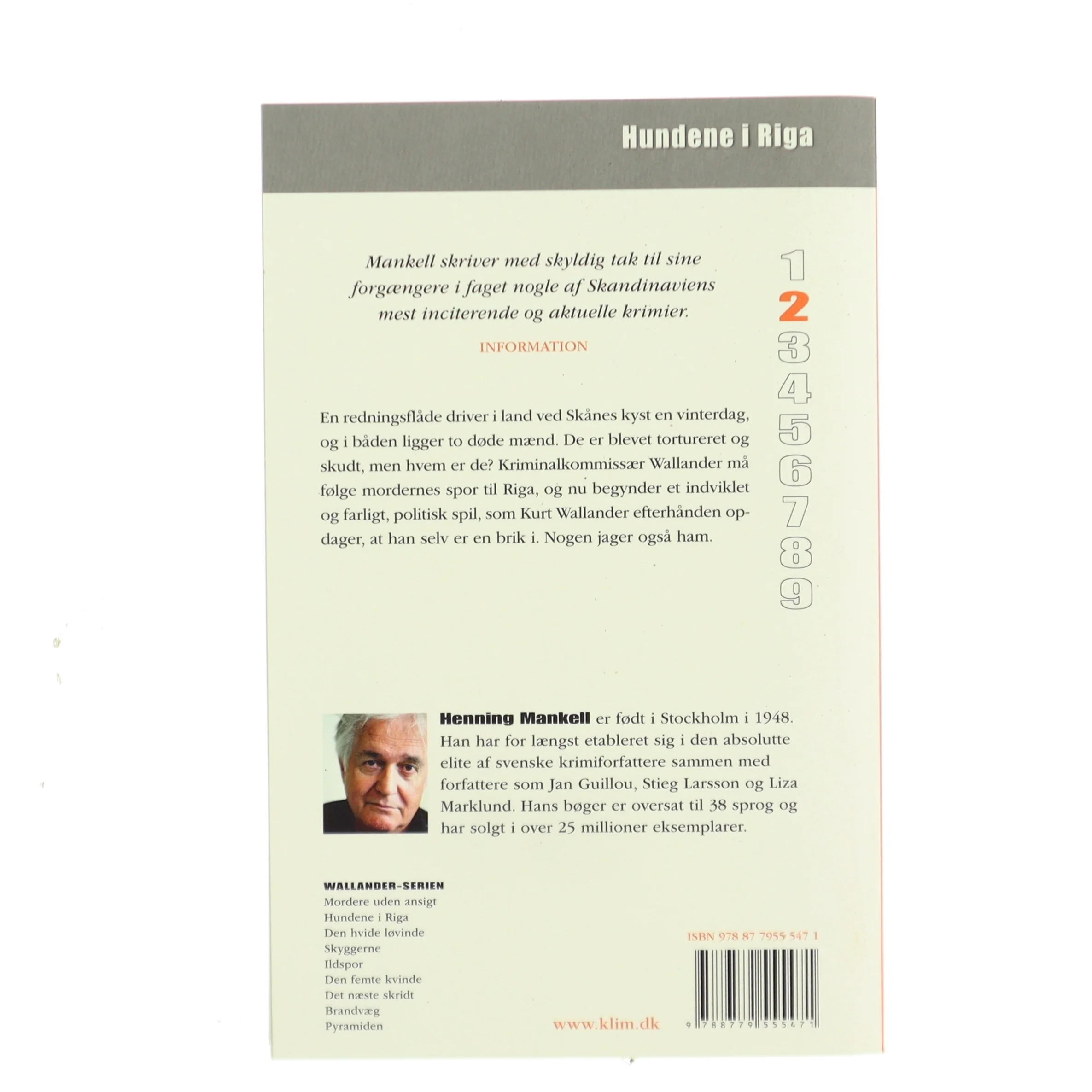 Hundene i Riga : en sag for kriminalkommissær Wallander af Henning Mankell (Bog)