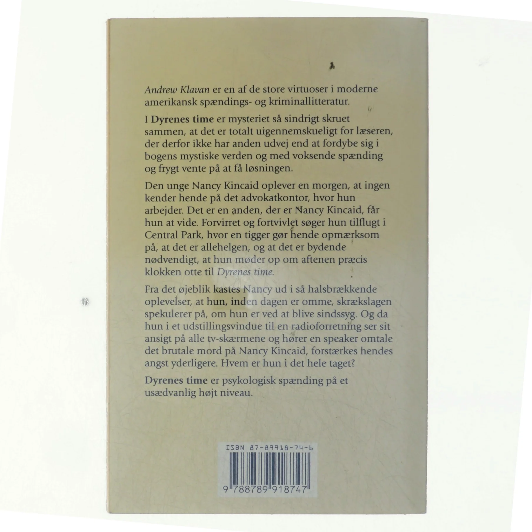 Dyrenes time af Andrew Klavan (Bog)