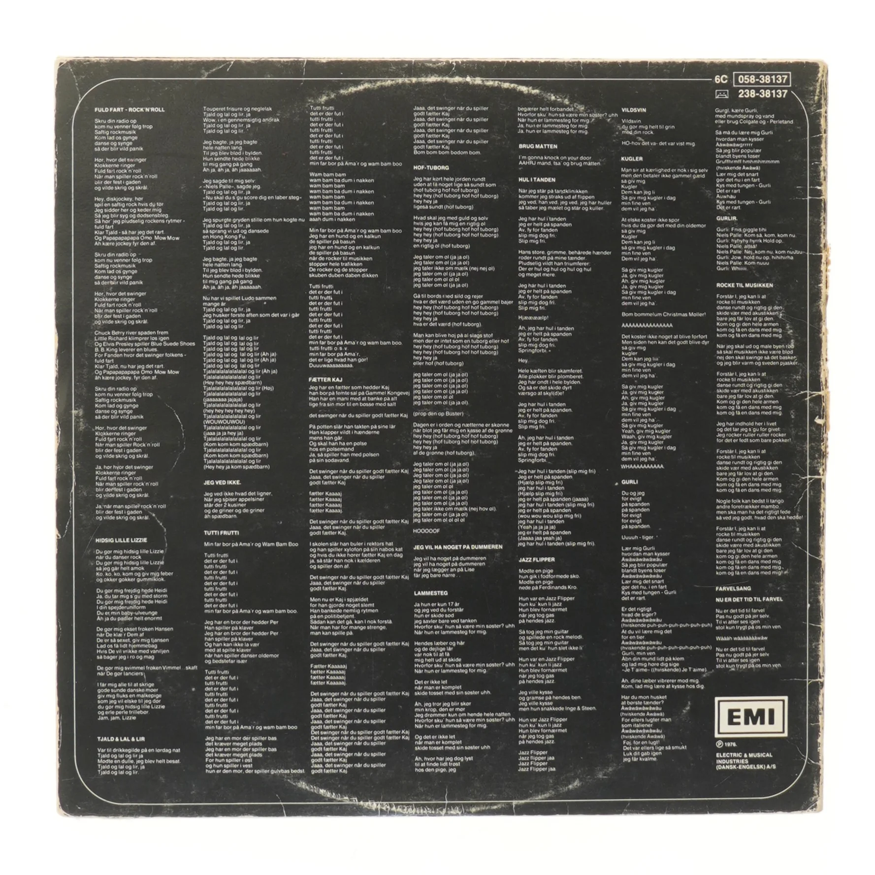 Tyggegummibanden - Fuld Fart Rock'n'Roll LP fra EMI