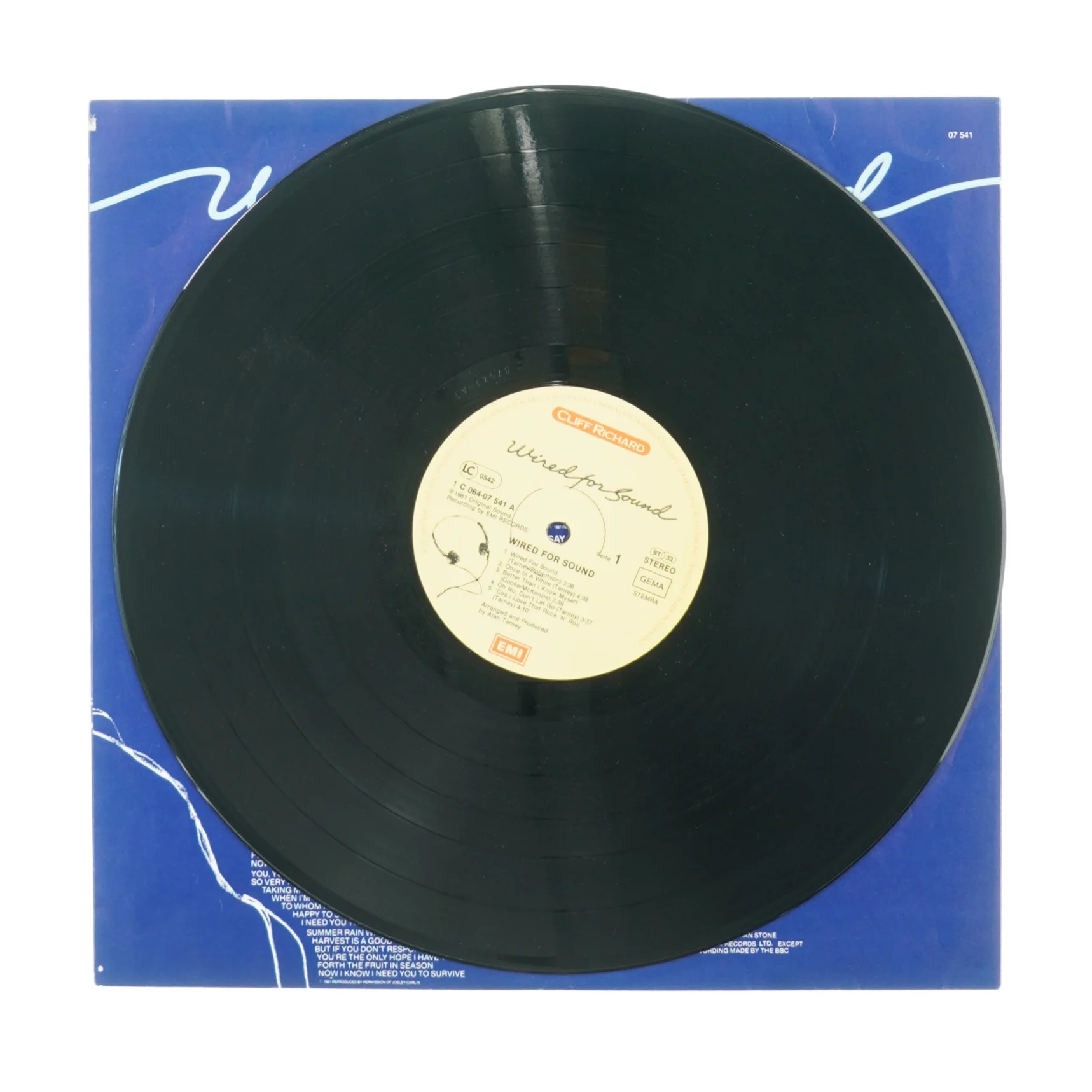 Cliff Richard, Wired for sound fra Emi (str. 30 cm)