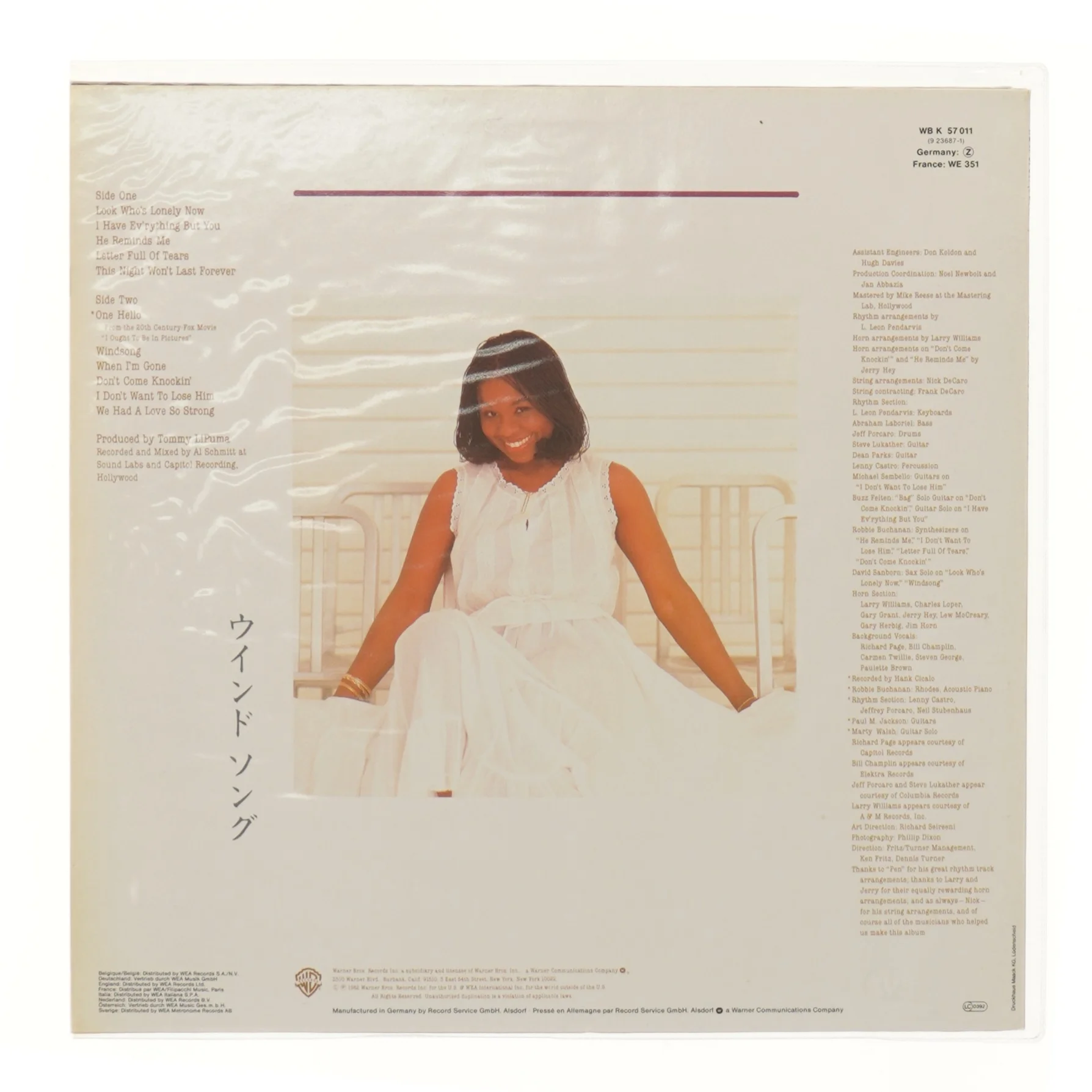 Randy Crawford - Windsong LP fra Warner Bros.