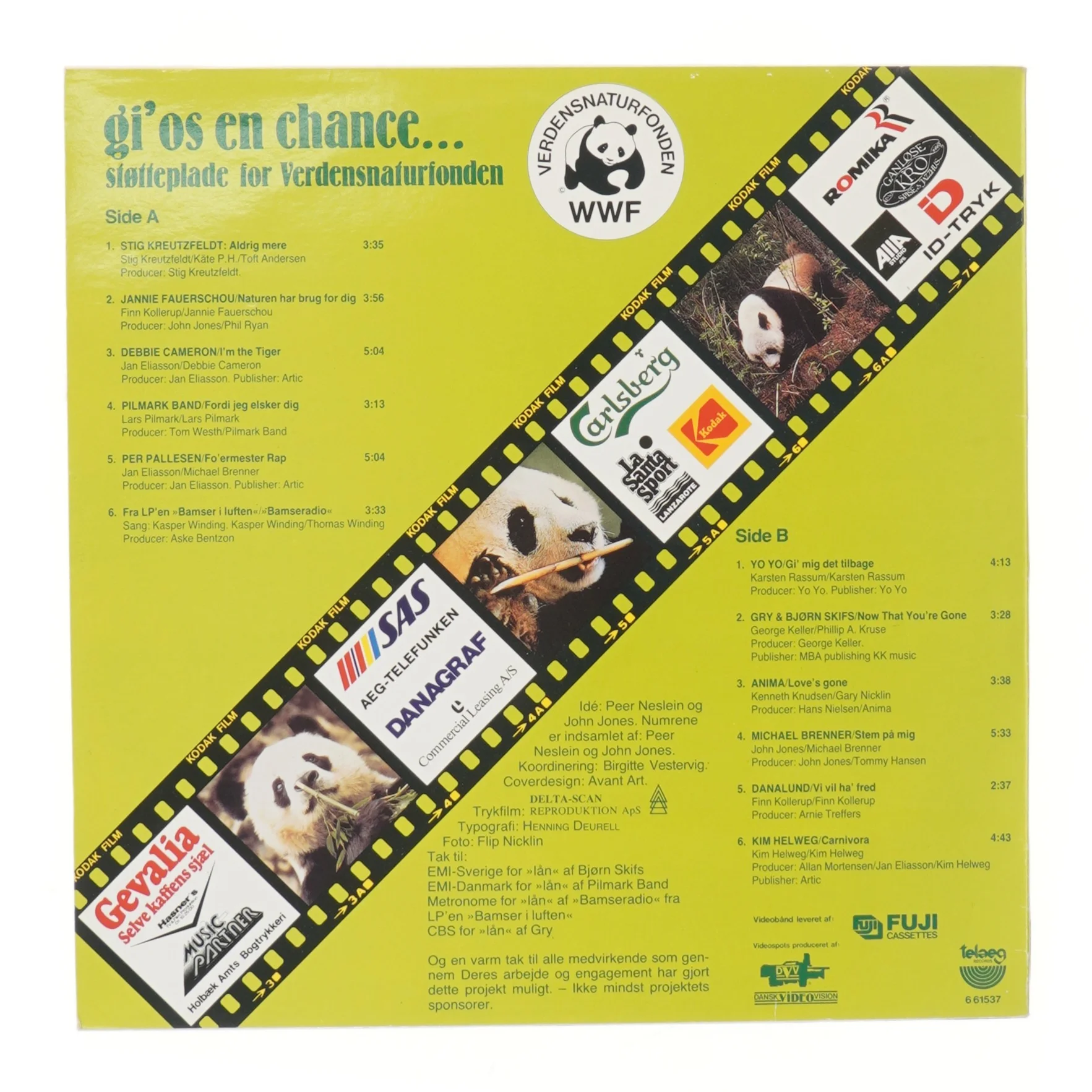 LP 'Gi' os en chance' støtteplade