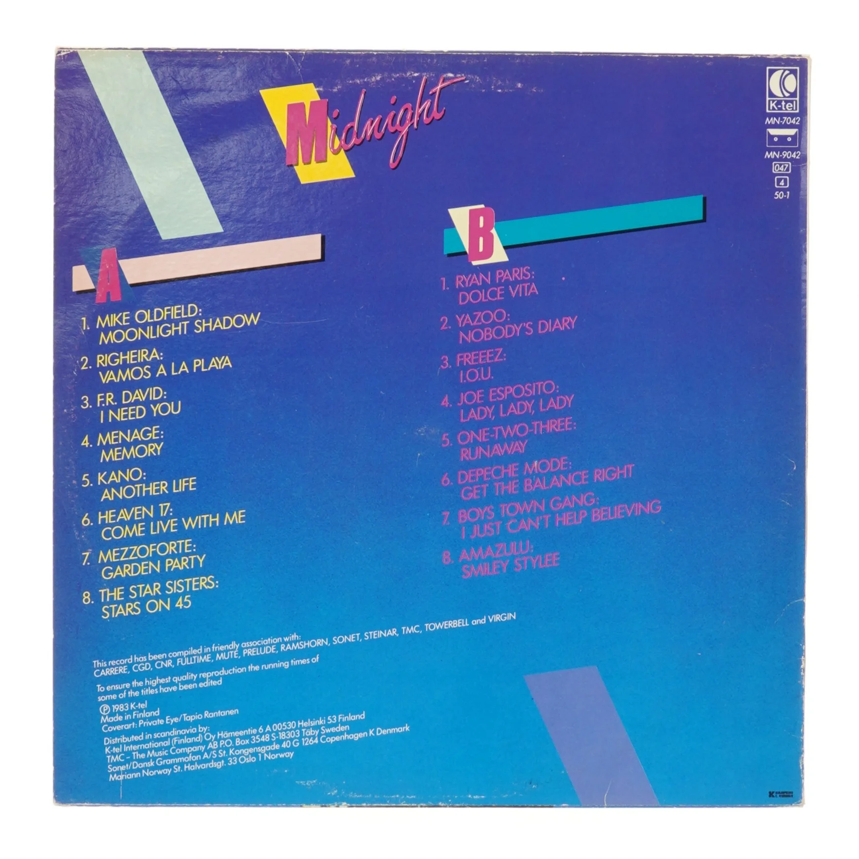 Midnight musikalbum af K-Tel fra K-Tel